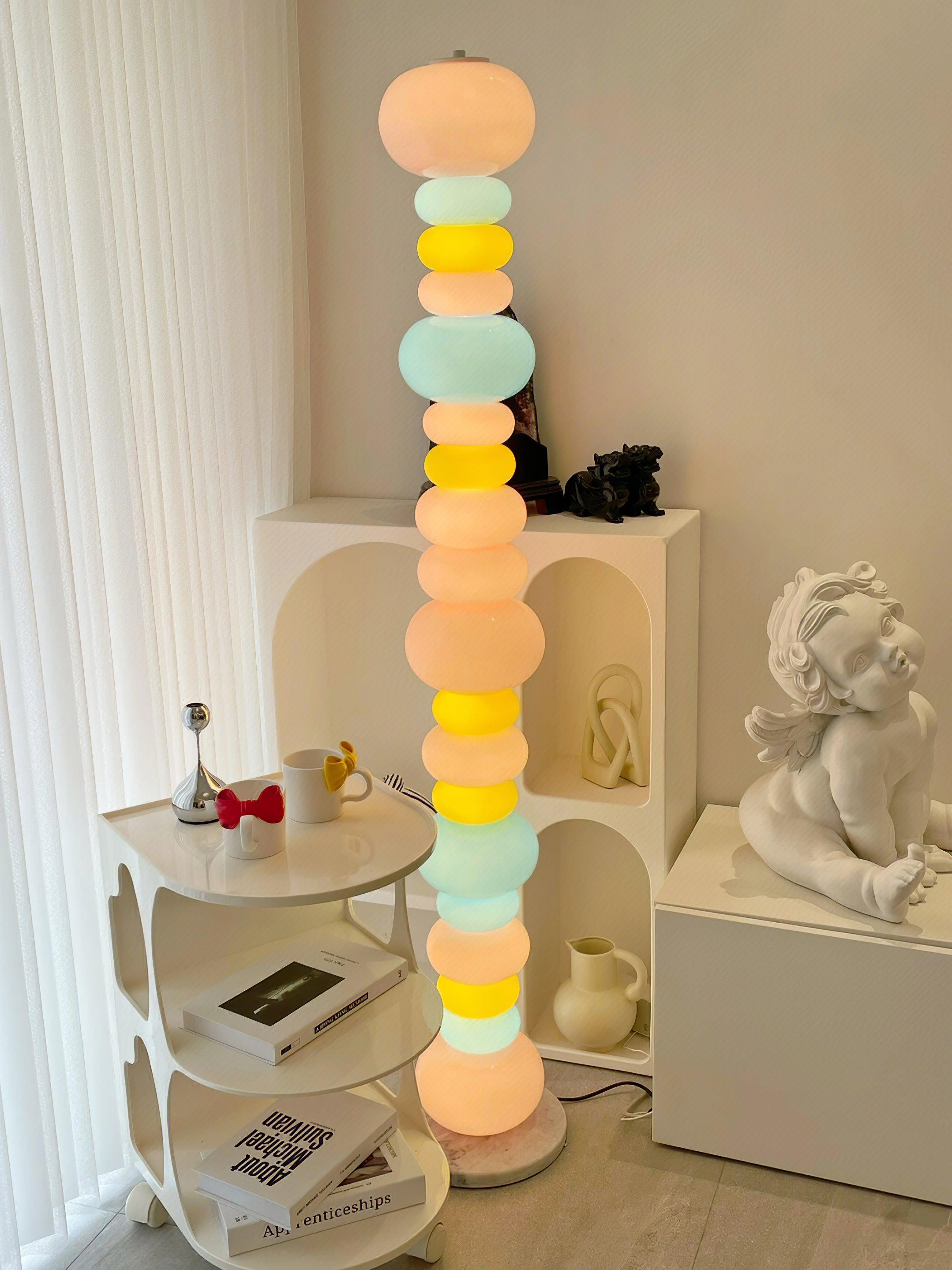 Modern LED Candy Floor Lamp for Living Room - Adjustable Brightness, Warm White Light, Perfect for Bedroom, Office, and Reading Nook