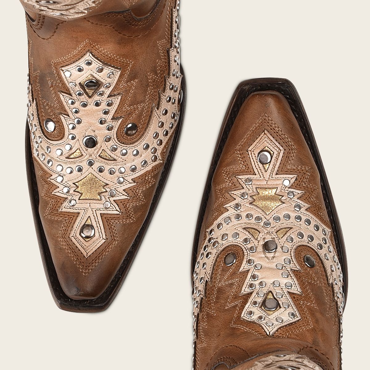 **1GAZRS Women's Western Cowgirl Boots - Genuine Cowhide Leather, Brown - Perfect for Rodeo, Country Dancing & Cowboy Fashion**