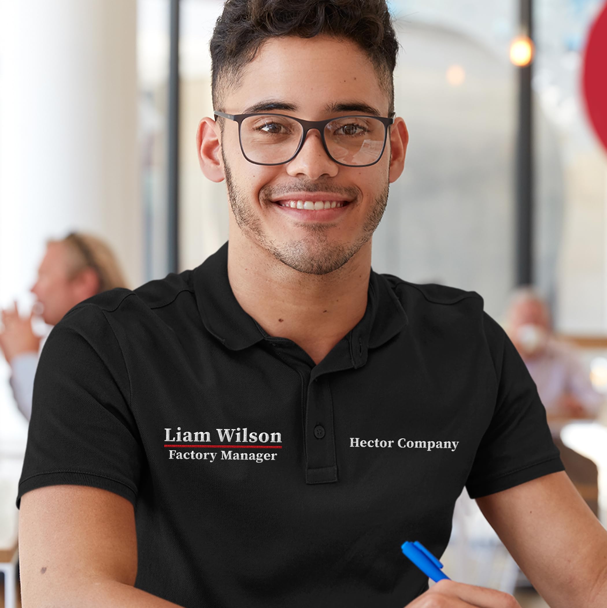 Custom Embroidered Polo Shirts for Men - Personalized Short Sleeve Golf Shirts with Name/Text - Perfect for Golf, Business Casual & Corporate Events
