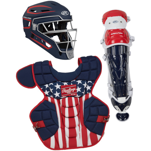 Rawlings Velo 2.0 Youth Catcher's Gear Set - CSV2Y - Complete Baseball Protective Equipment for Young Players - Perfect for Little League, Training & Games
