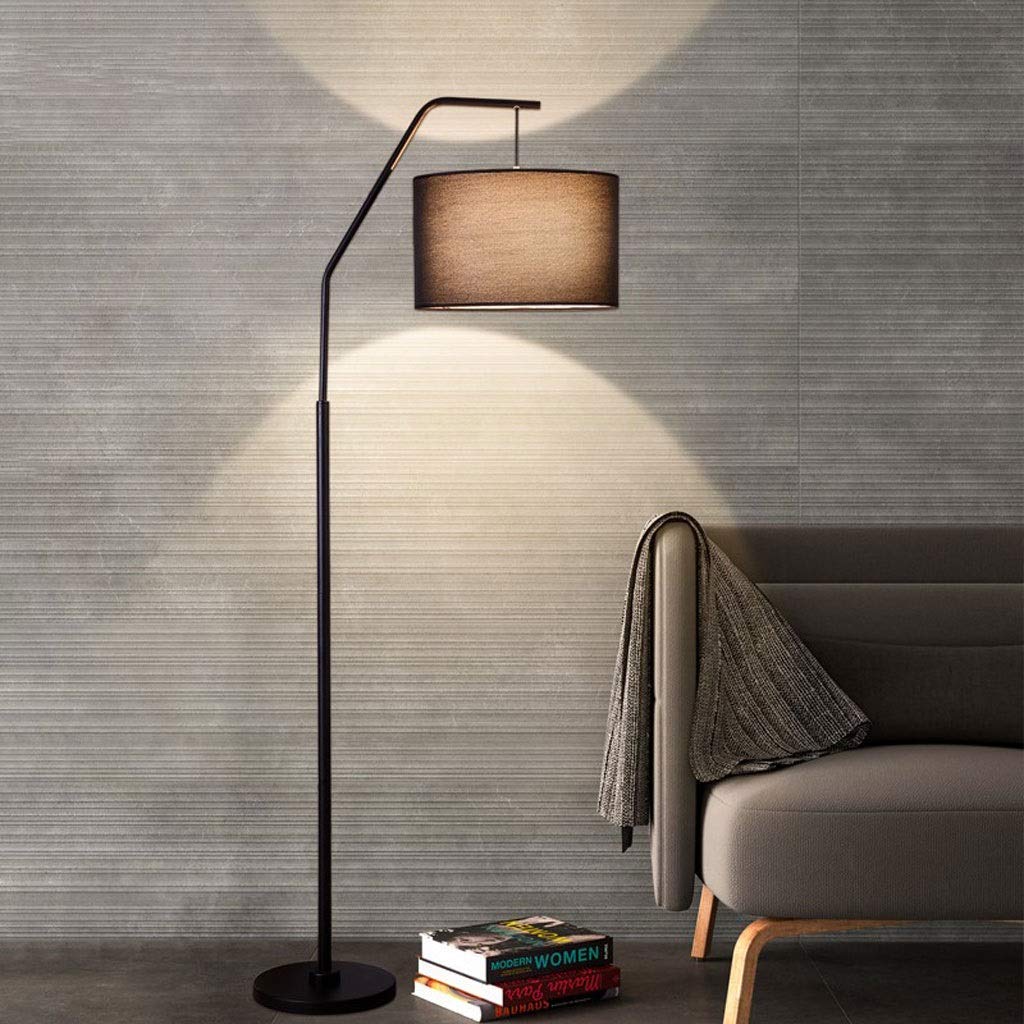 GAOXIN Retractable LED Floor Lamp with Eye Protection - Adjustable Standing Light for Reading, Living Room, Bedroom, Office & Study | Modern Black Pole Light for Home & Workspace (AA+)