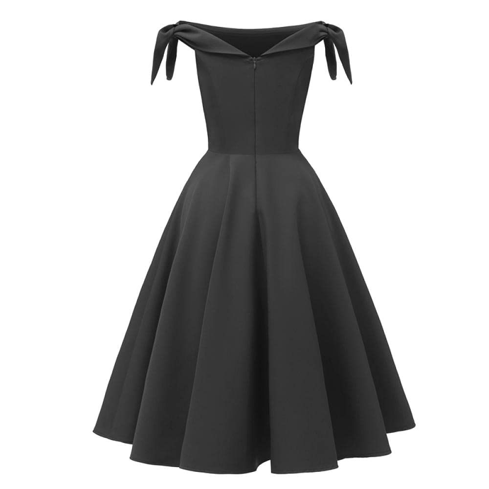 YLDCN Women's Off Shoulder Tie Sleeve Glamorous Sexy Dress - Perfect for Date Night, Party & Summer Vacation