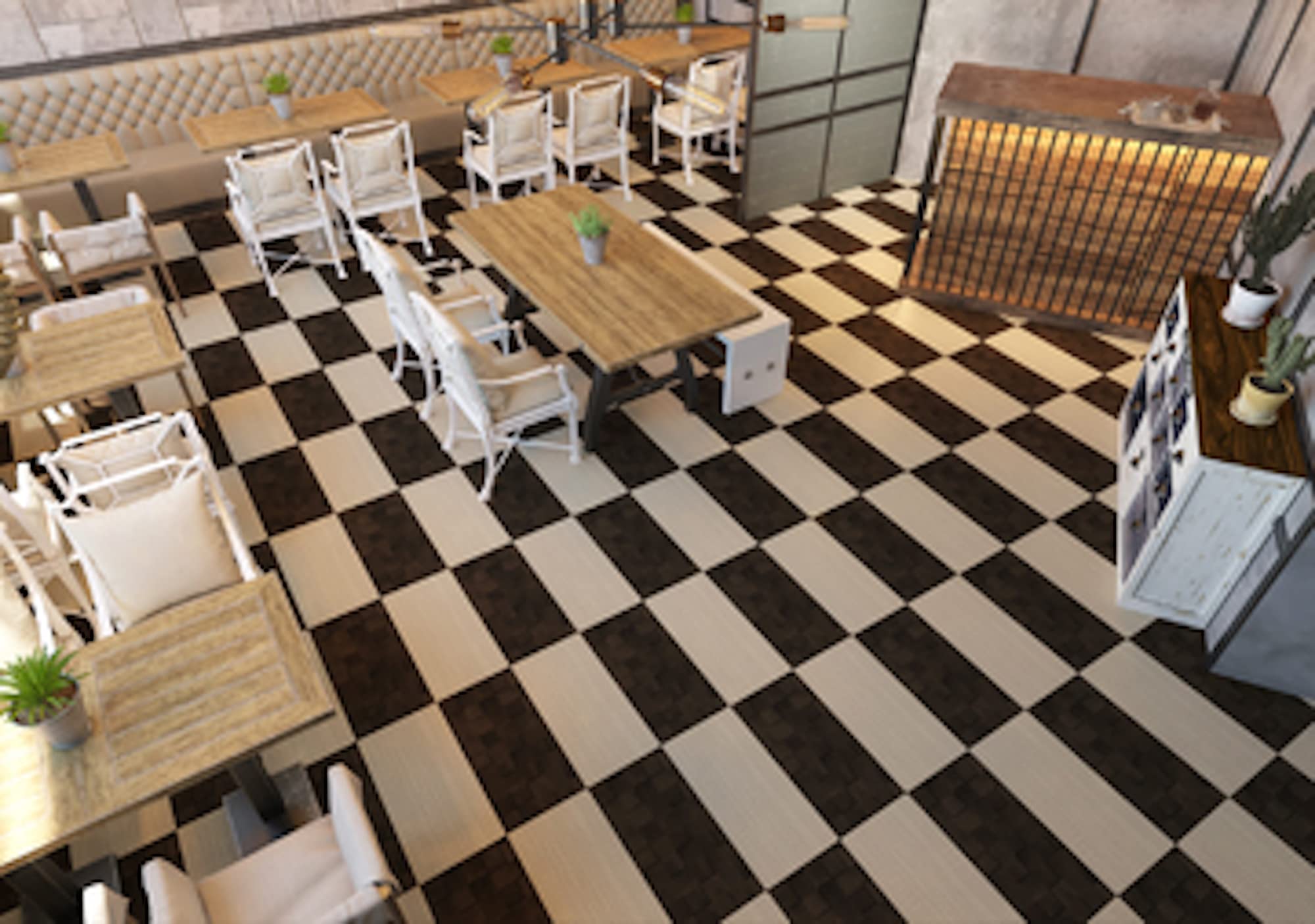 Premium Luxury Vinyl Floor Tiles - Glue Down Adhesive Flooring with 18 Realistic Textured Planks | FabCore End Grain Blocks | 36 Sq Ft Coverage | Perfect for Living Rooms, Kitchens & Commercial Spaces