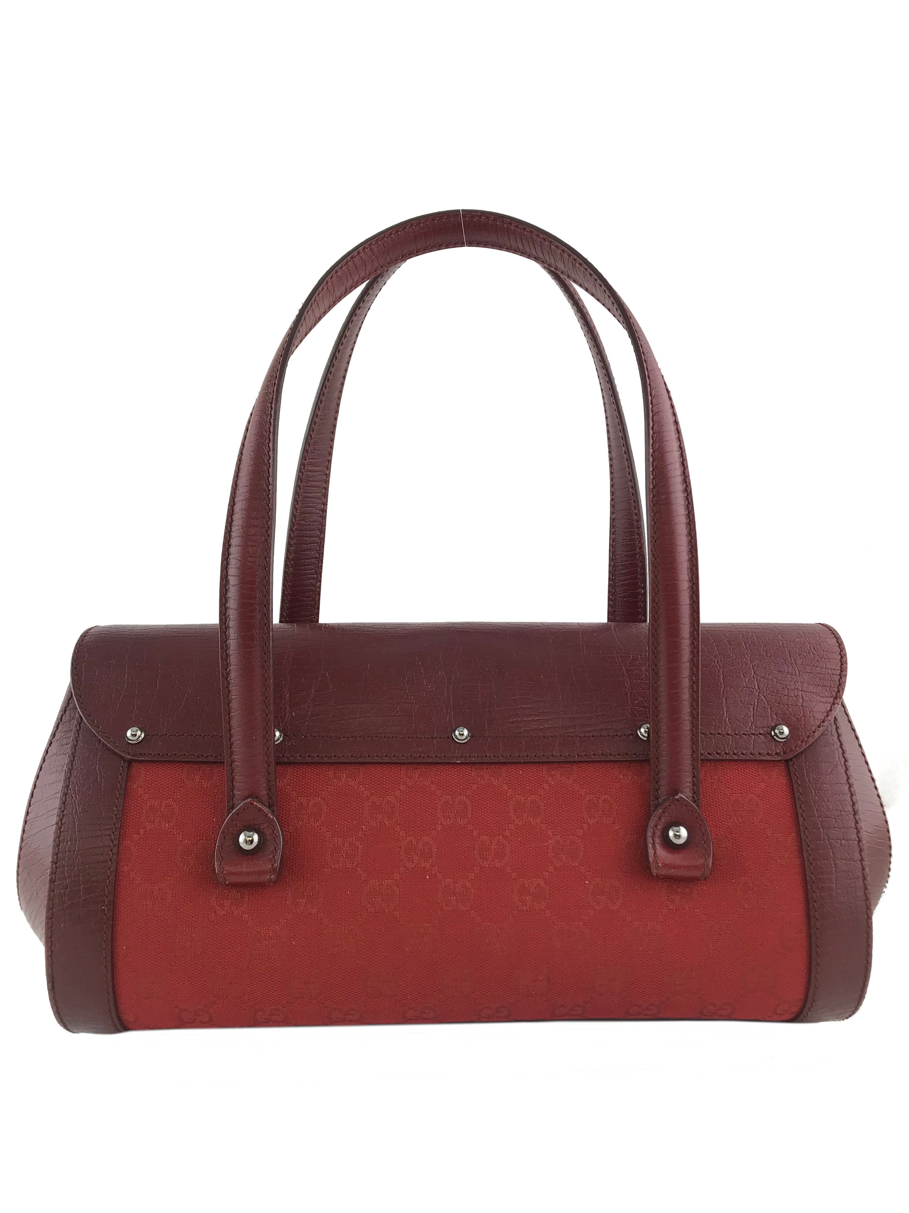 Gucci GG Canvas Leather Bamboo Bullet Bag - Luxury Crossbody Purse for Women, Fashionable Shoulder Bag with Bamboo Handle | Perfect for Parties, Dating & Everyday Use