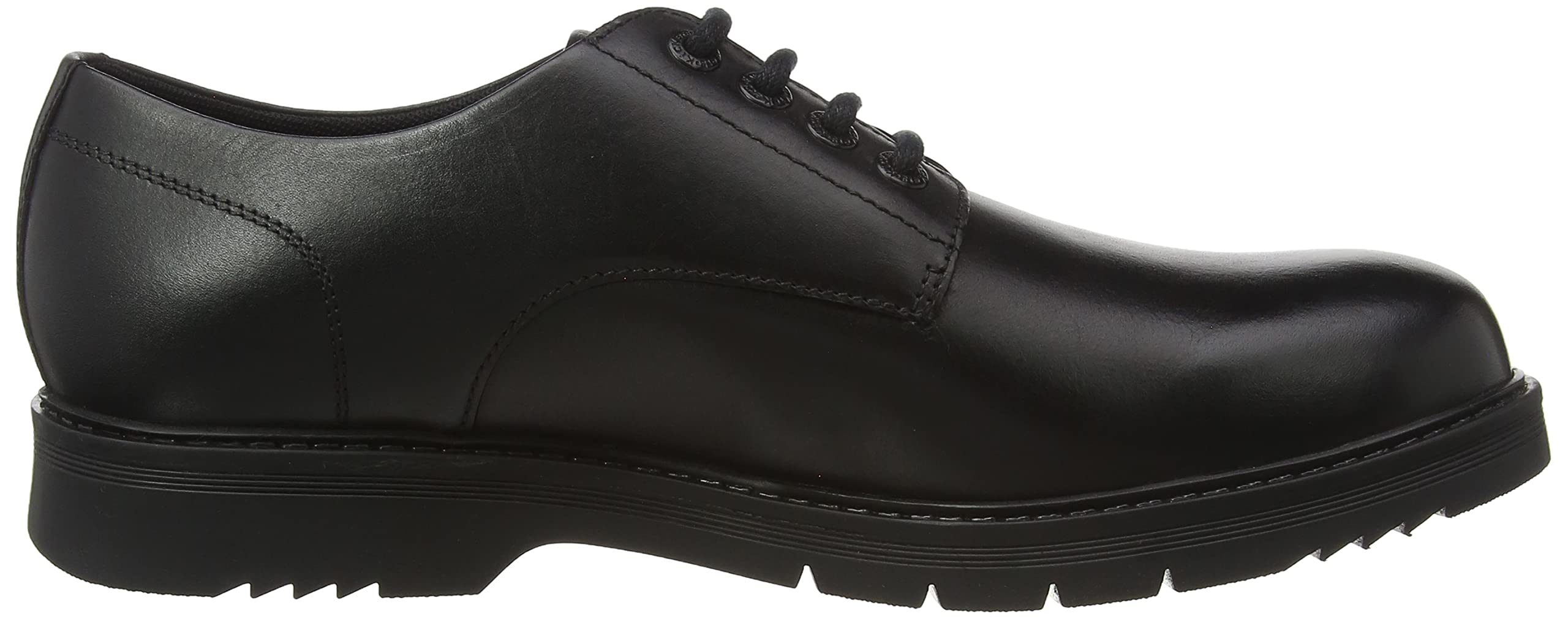 Kickers Men's Finley Lo School Uniform Shoe - Comfortable Black Leather Sneakers for Boys & Teens - Perfect for School, Uniform Dress Code & Casual Wear