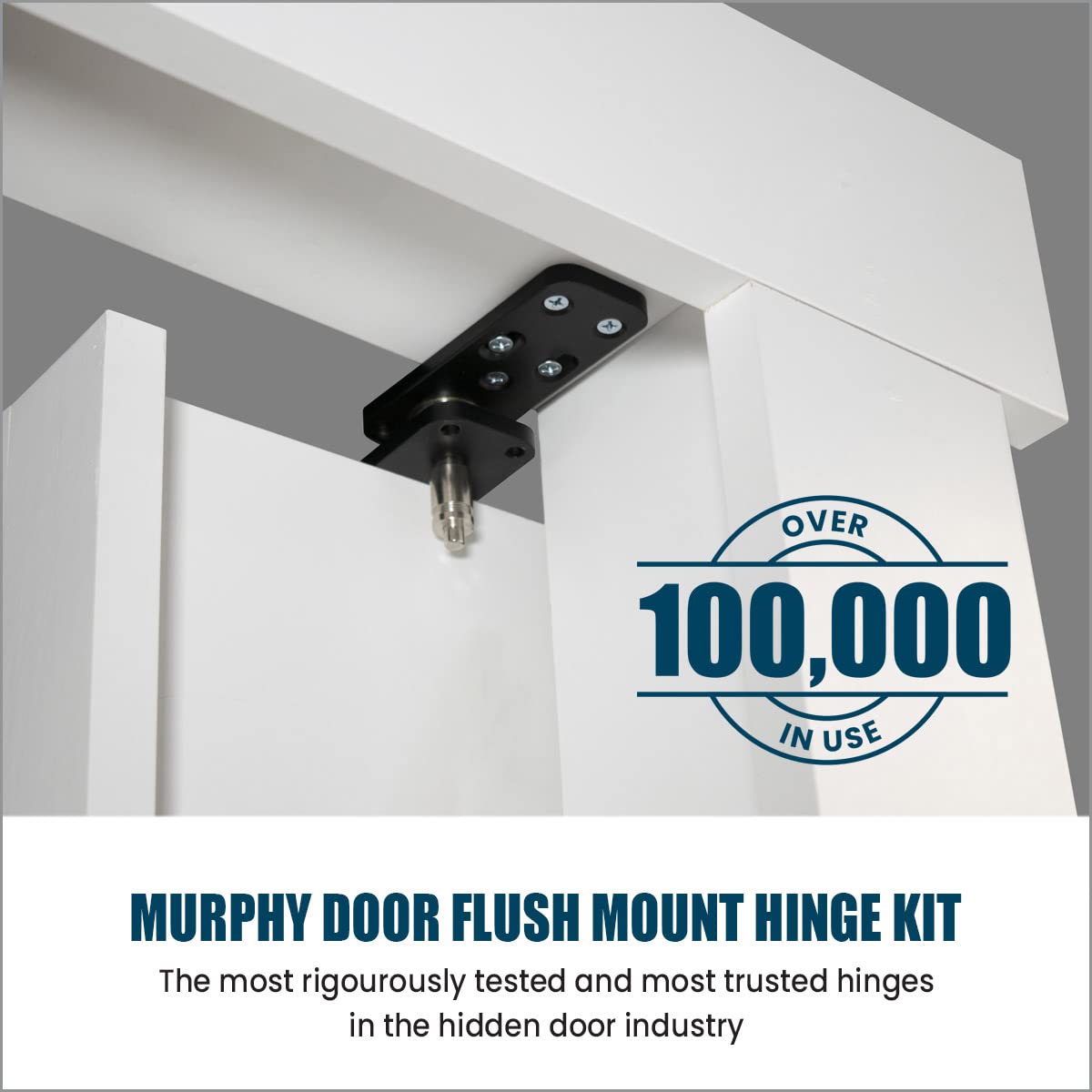 **MURPHY DOOR Hidden Hinge Hardware Kit – Heavy Duty DIY Hidden Door System for Secret Doors & Bookcases, Supports Up to 300 lbs – Perfect for Home Offices, Closets, and Hidden Storage Rooms**