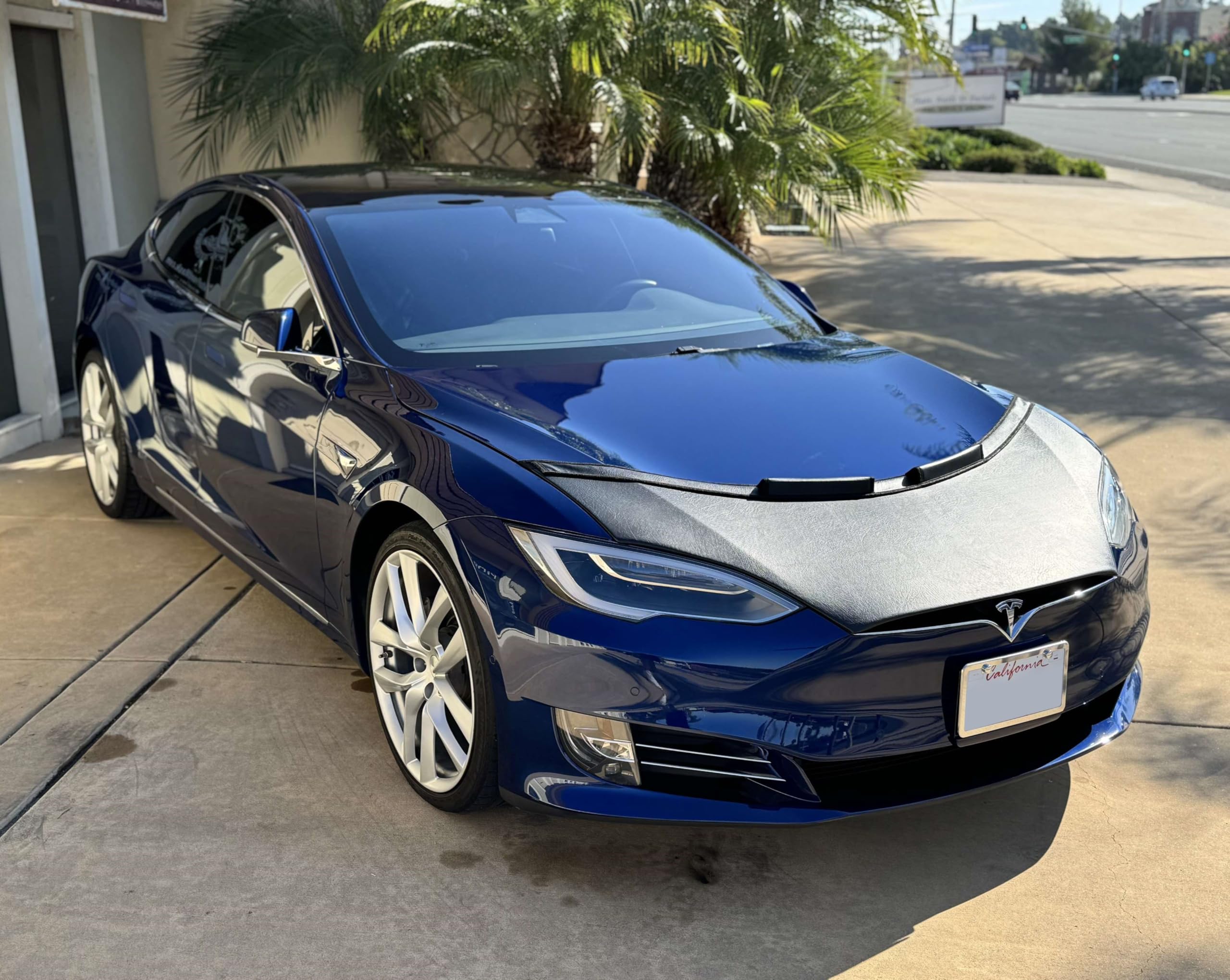 Tesla Model S Hood Bra Cover (2016-2021) - Durable Car Bonnet Protector for Weather & Road Debris | Perfect for Road Trips & Daily Commutes