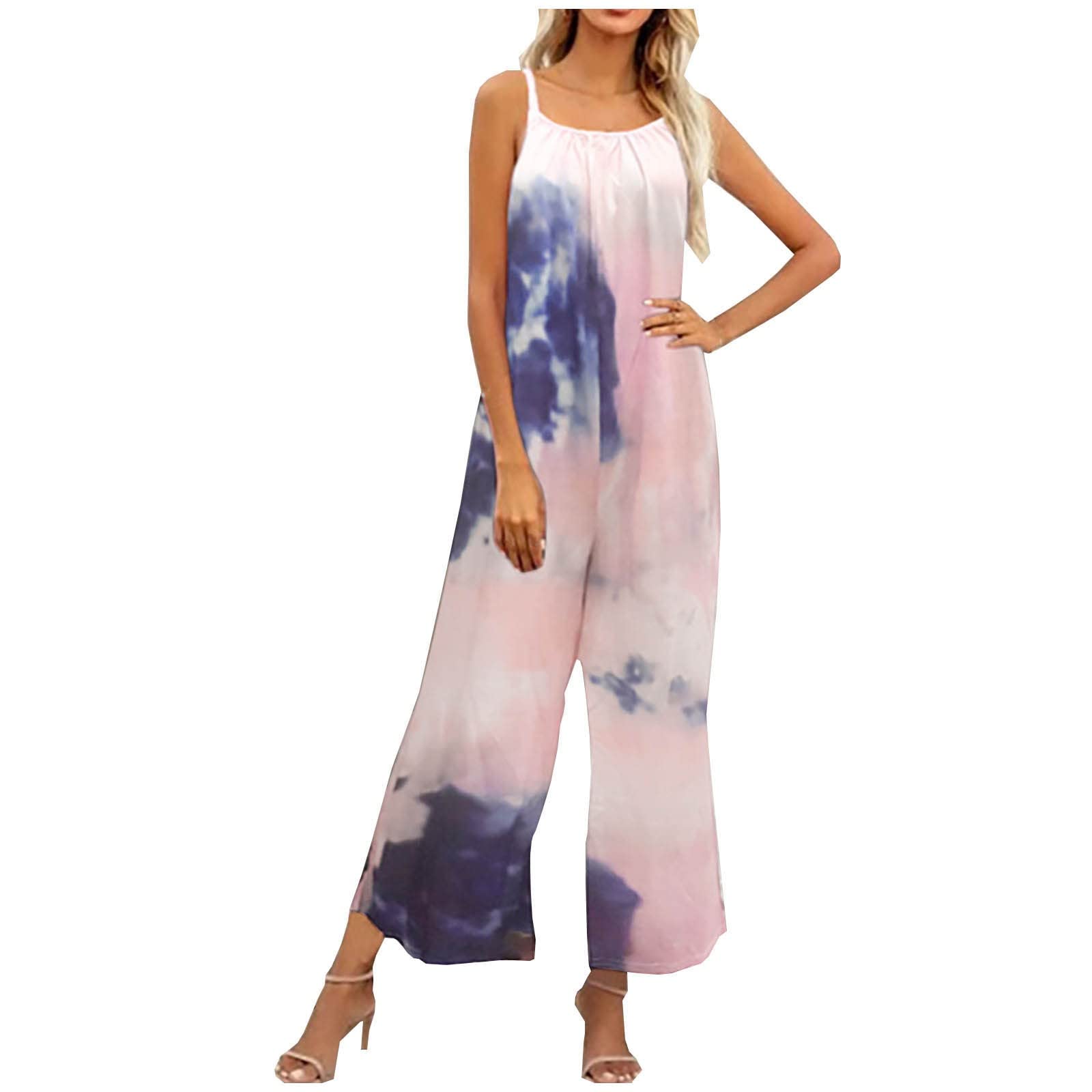 PSDG Women's Summer Romper - Solid Color Backless Jumpsuit, Casual Sleeveless Wide Leg Playsuit for Beach, Party & Vacation | Sexy Women's Fashion Outfit