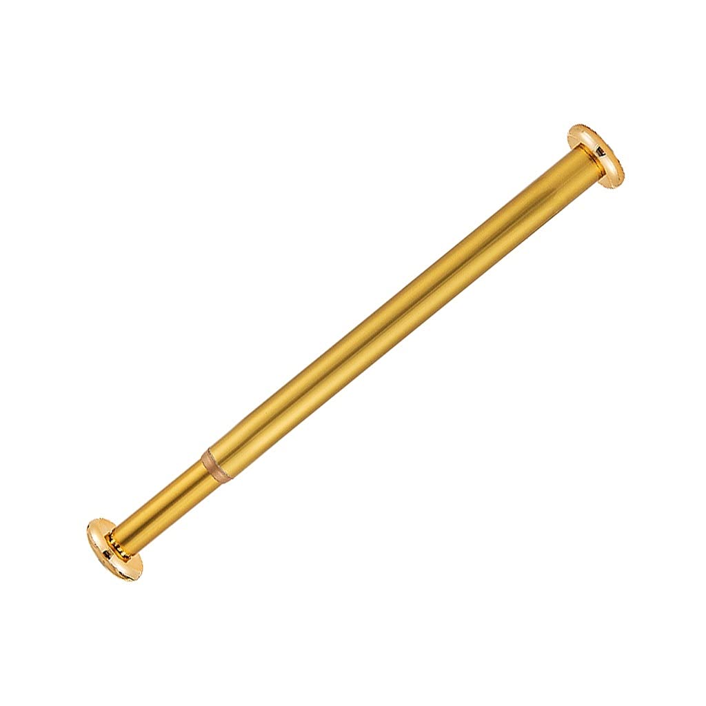**Adjustable Telescoping Spring Tension Curtain Rod 60-102 Inches, Blackout Door & Shower Rod with Gold Finish for Bedroom, Living Room & Bathroom**