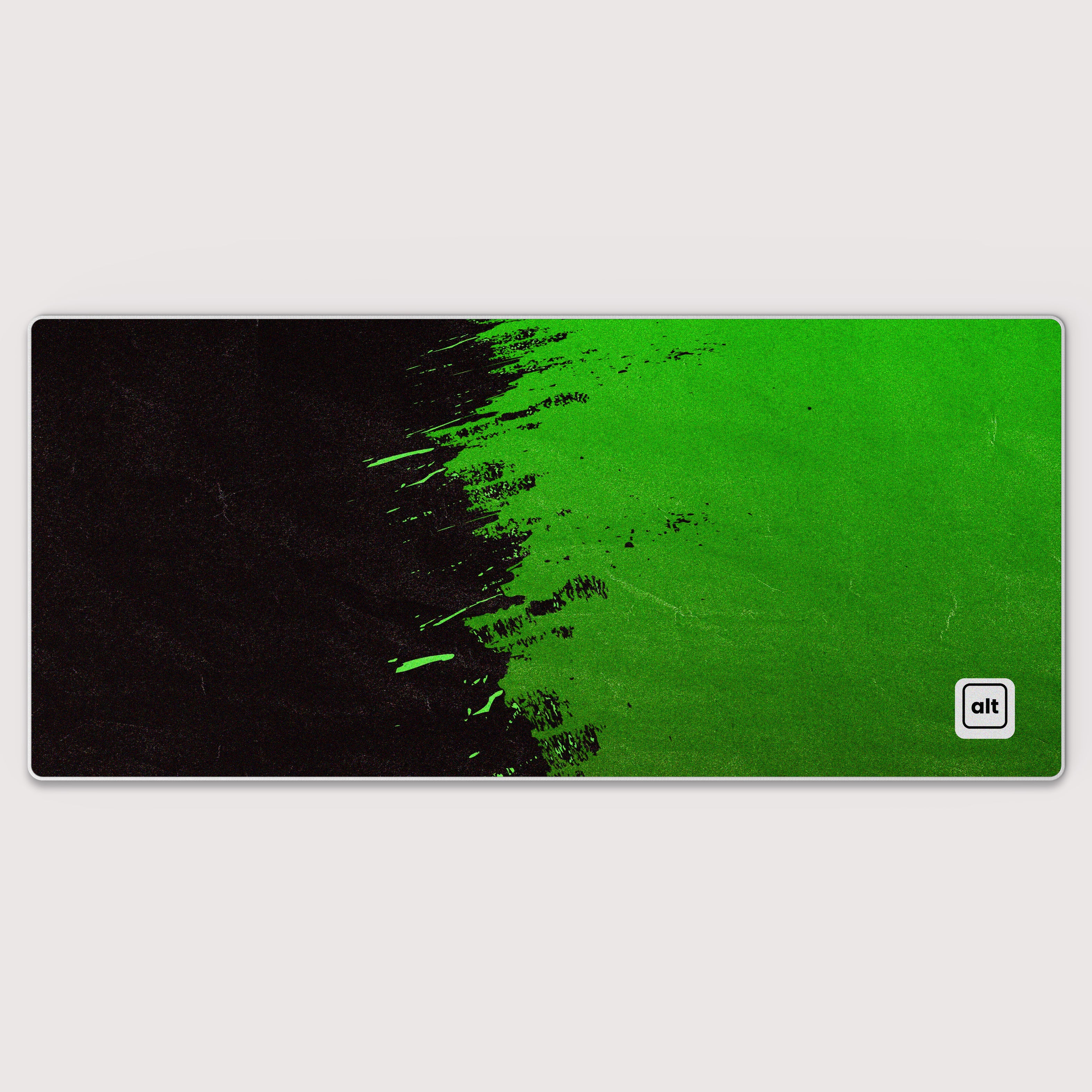 Eco-Friendly Green Paint Spill Design Gaming Mouse Pad - Non-Slip Rubber Base for PC, Laptop & Office Use - Perfect for Gamers, Graphic Designers & Home Office Setup