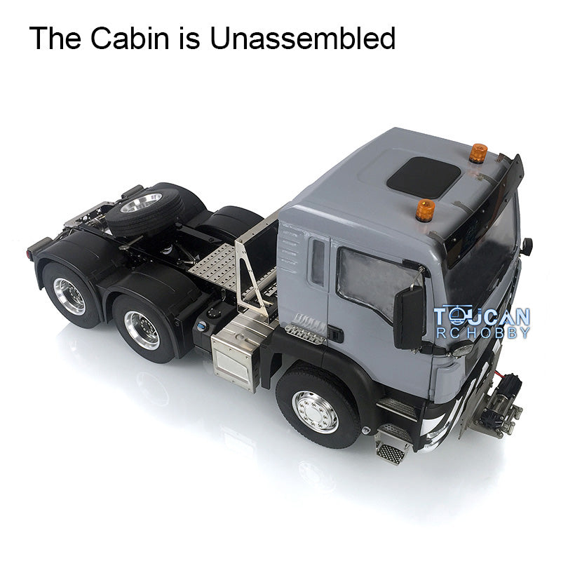 LESU RC 1/14 Scale Metal 6x4 Chassis DIY Spare Parts Kit for TGS Tractor Truck - Includes ESC, Light & Sound System, Radio Control, Battery Charger - Perfect for RC Truck Enthusiasts & Custom Builders