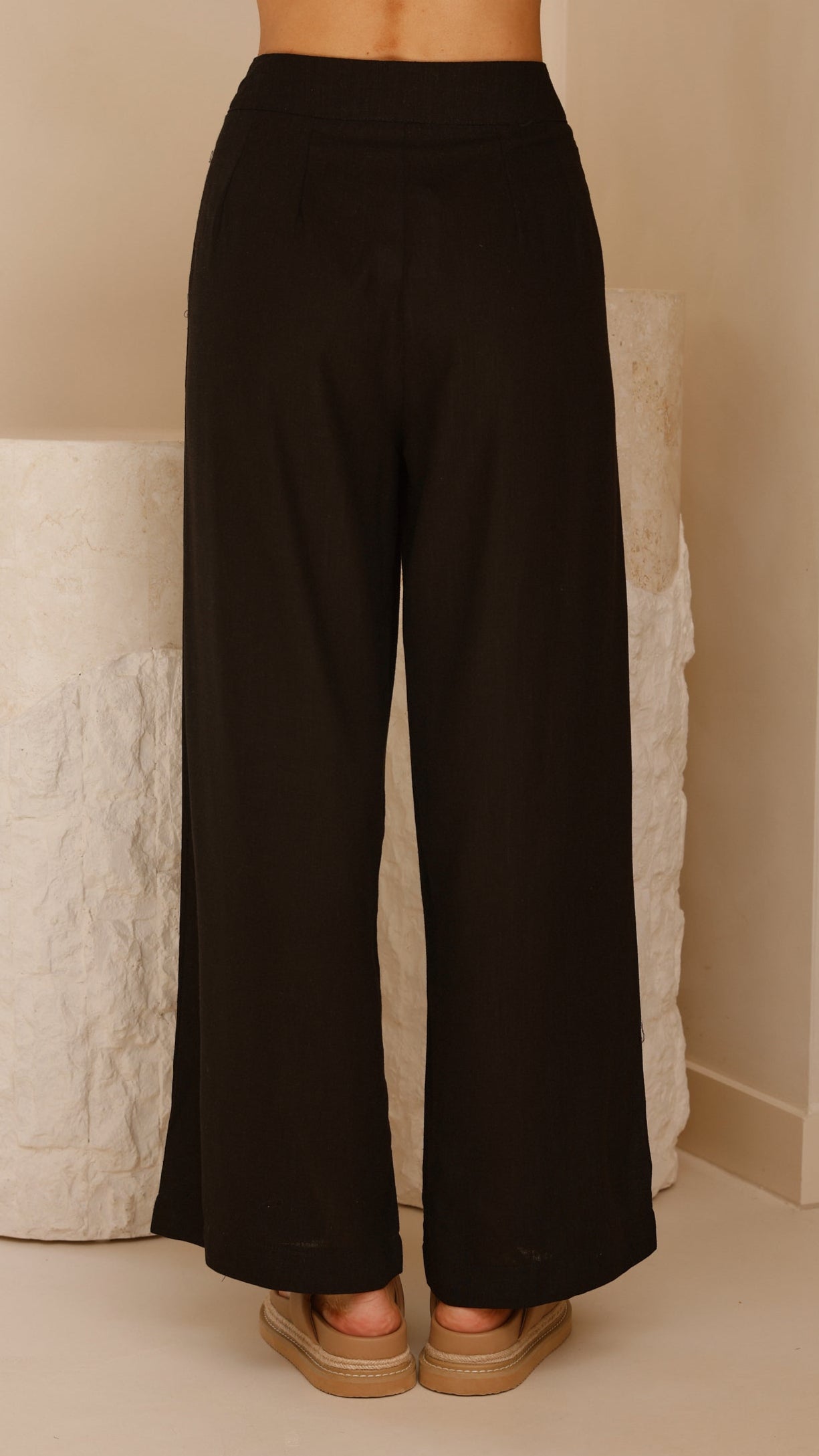 Lexi Linen Pants for Women - Soft & Breathable Black Linen Trousers - Perfect for Summer, Travel & Casual Wear