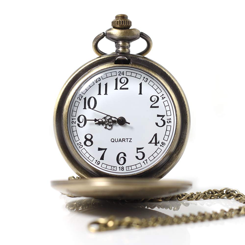 Engraved Best Man Pocket Watch with Chain - Bronze Groomsmen Gift for Wedding, Best Man Gift for Men - Perfect for Weddings, Anniversaries & Special Occasions