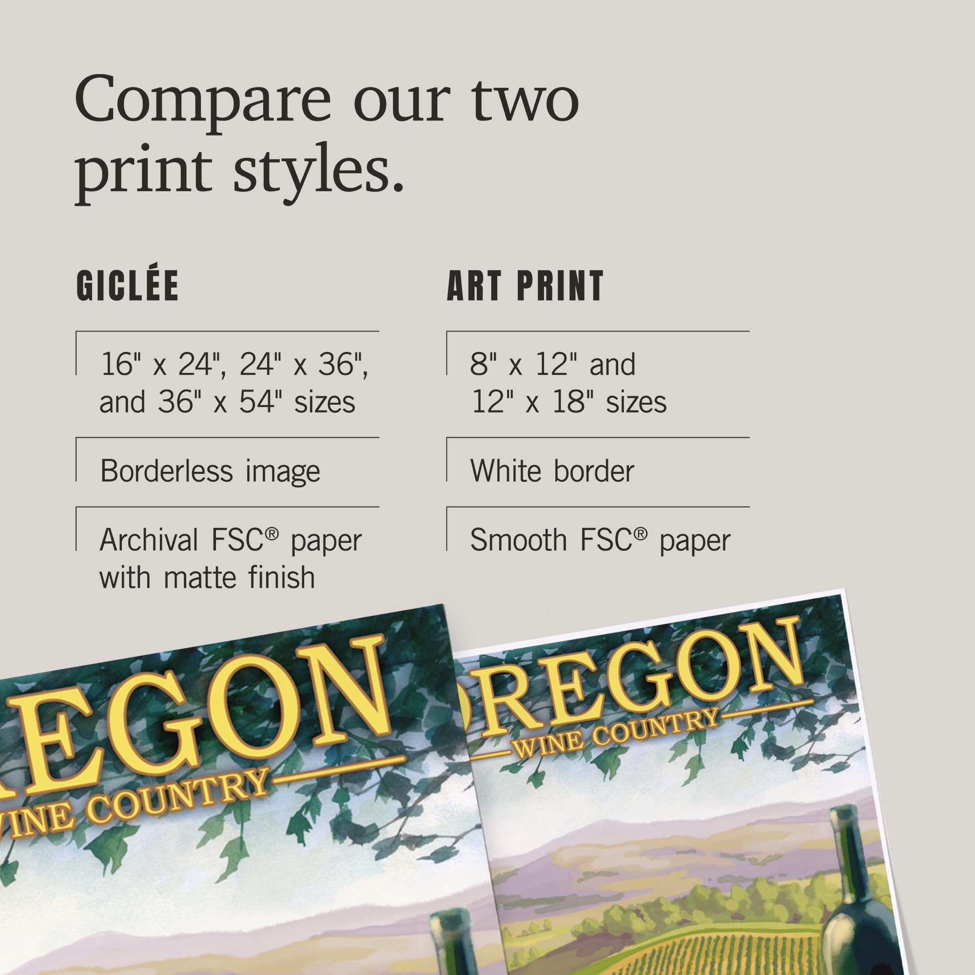Lantern Press 16x24 Inch Giclee Art Print - Oregon Wine Country Landscape Wall Decor | Perfect for Home, Office & Gift Giving