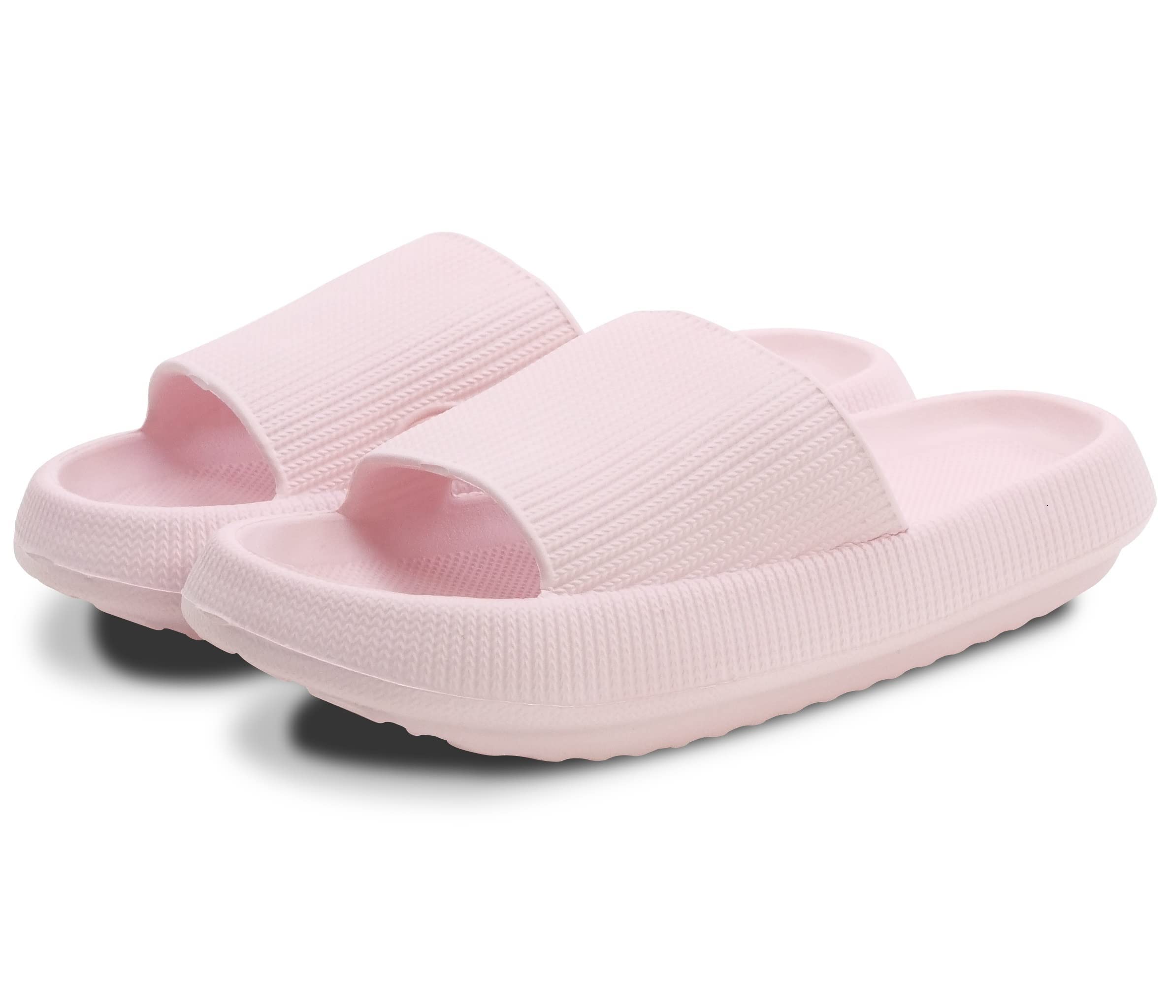**Comfortable Pillow Slides Slippers for Women & Men - Non-Slip Quick-Drying Massage Shower Sandals with Soft Cushion - Perfect for Bathroom, Spa, and Indoor Relaxation**