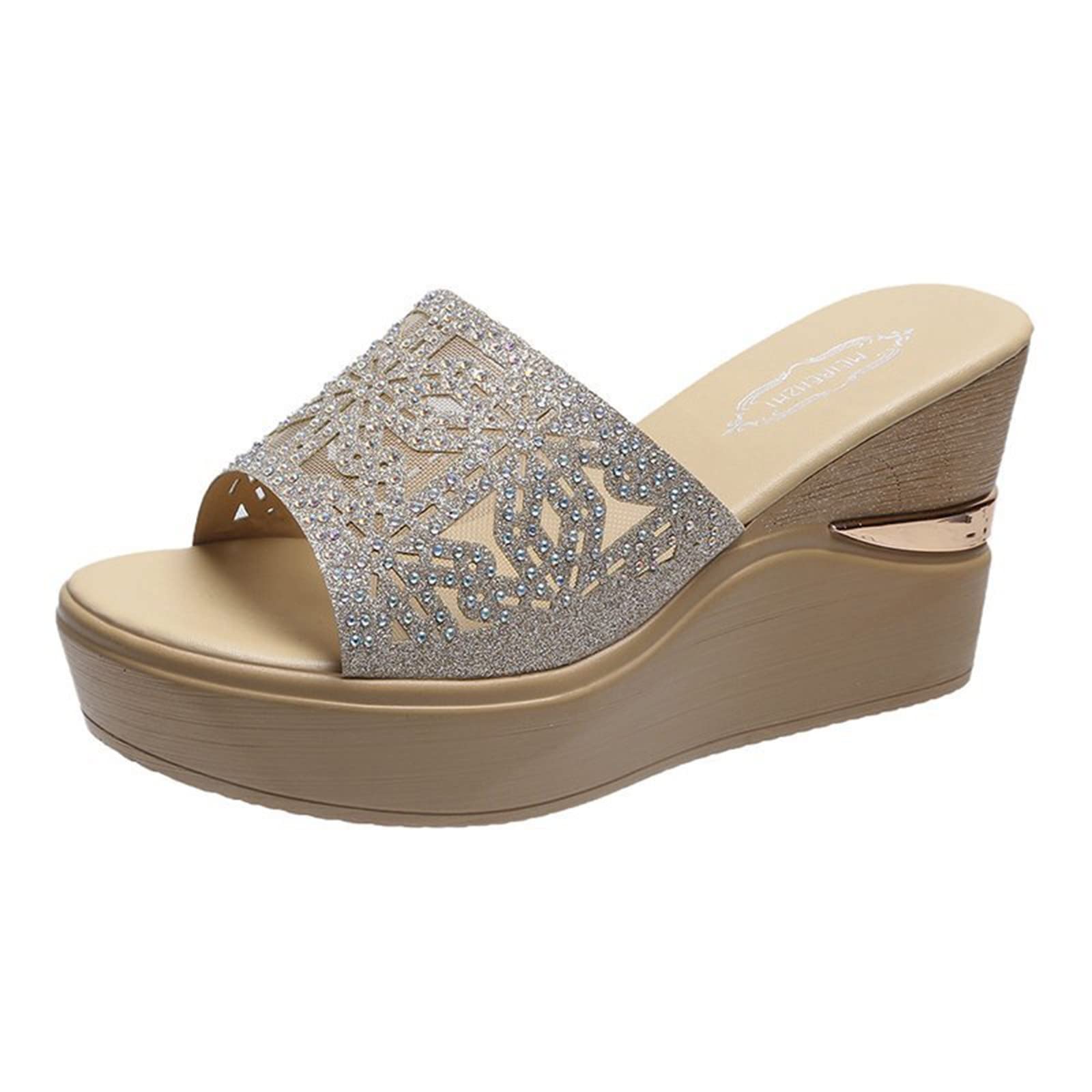 Women's Summer Wedge Sandals - Fashion Open Toe Roman Slide Slippers with Leopard Print | Comfortable Beach Shoes for Women | Perfect for Vacation, Poolside & Casual Outings
