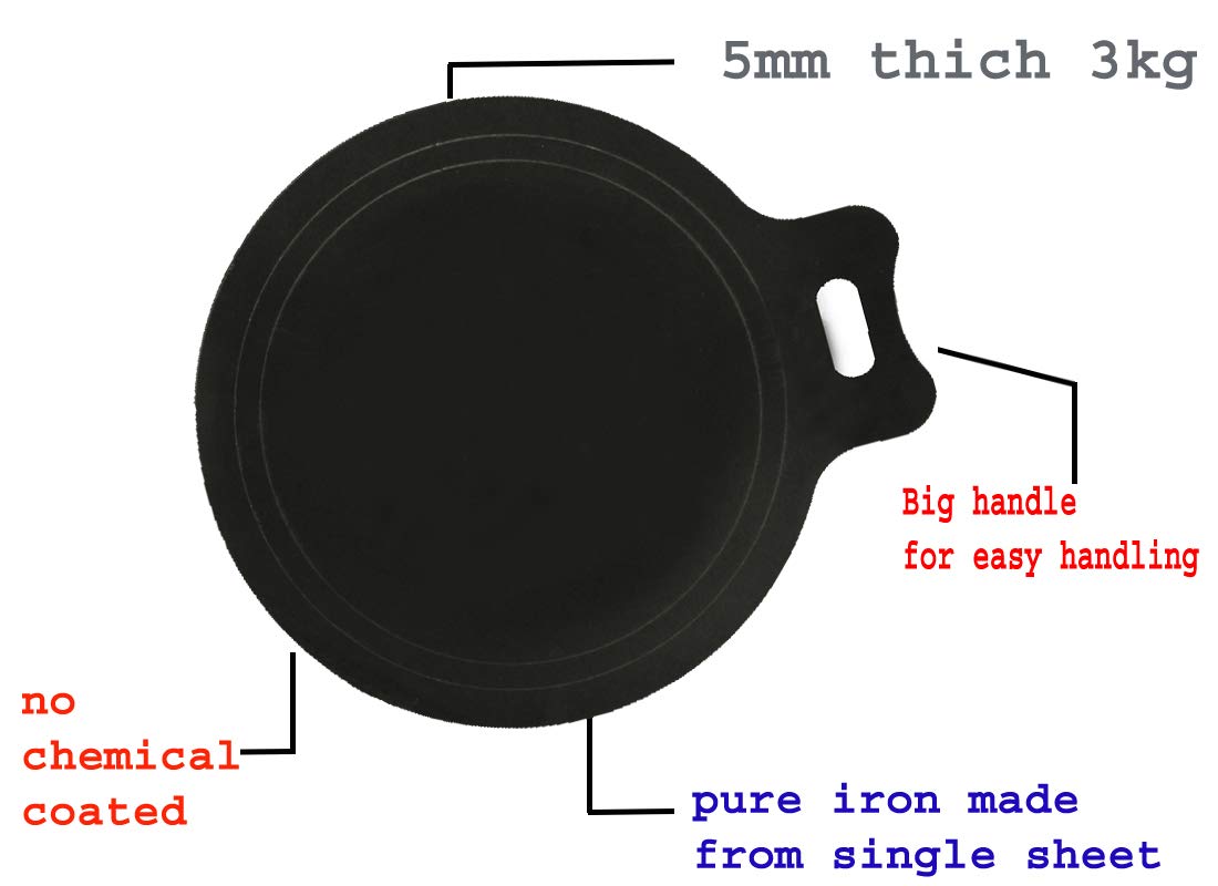 Premium Cast Iron Tawa Skillet - Heavy Duty Indian Flatbread Pan for Roti, Chapati & Paratha - Perfect for Stovetop, Induction & Outdoor Cooking - Ideal for Home Kitchens & Restaurants