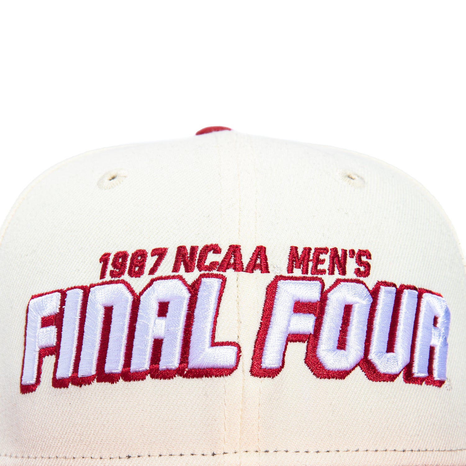 New Era 59Fifty Indiana Hoosiers 1987 Final Four Patch Snapback Hat - White & Cardinal - NCAA Basketball Fan Gear for Men & Women - Perfect for Game Day, Tailgating and Sports Collectibles