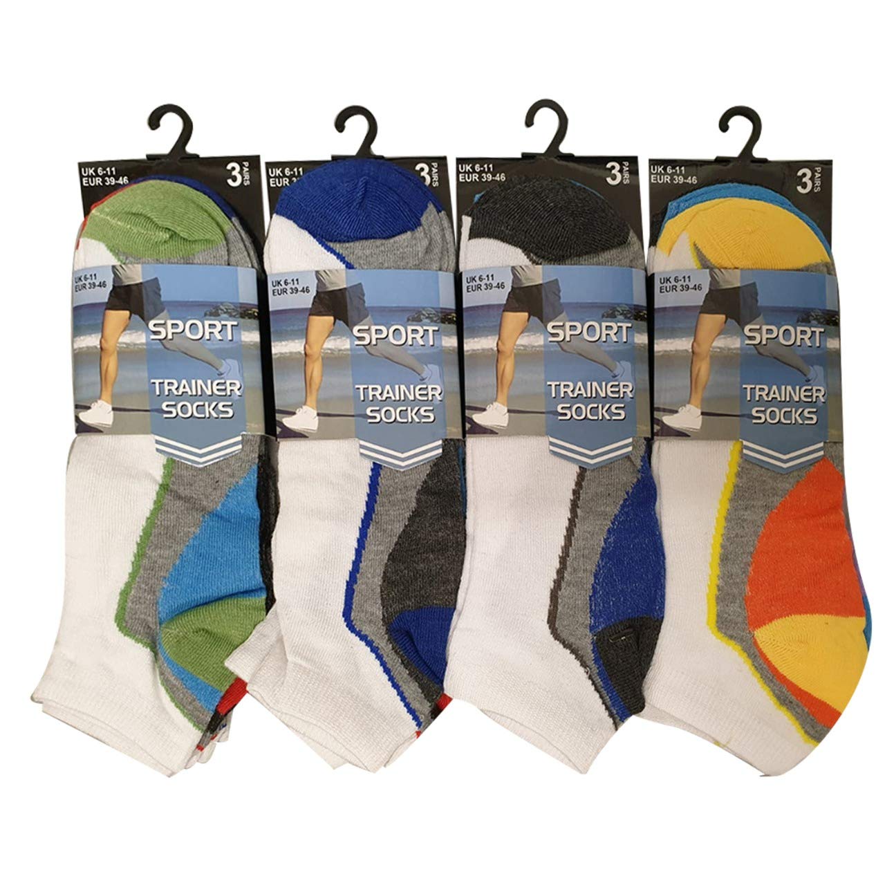 12 Pairs Men's Breathable Cotton Blend Ankle Socks - No Show Invisible Athletic Trainer Socks for Running, Gym & Casual Wear - Fresh Feel Comfort All Day