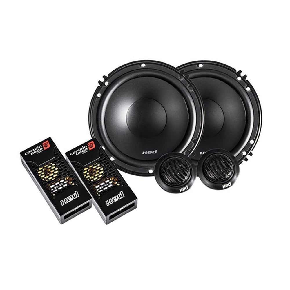 Cerwin Vega XED650C 300W 6.5 Inch 2-Way Car Audio Component Speaker System - Open Box | Premium Sound for Cars, Trucks & SUVs | Perfect for Bass & Clear Highs on Road Trips