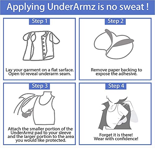 Disposable Self-Adhesive Underarm Sweat Pads for Men & Women - 10 Pack White Sweat Absorber Pads for Shirts - Stay Dry & Confident at Work, Gym & Daily Activities