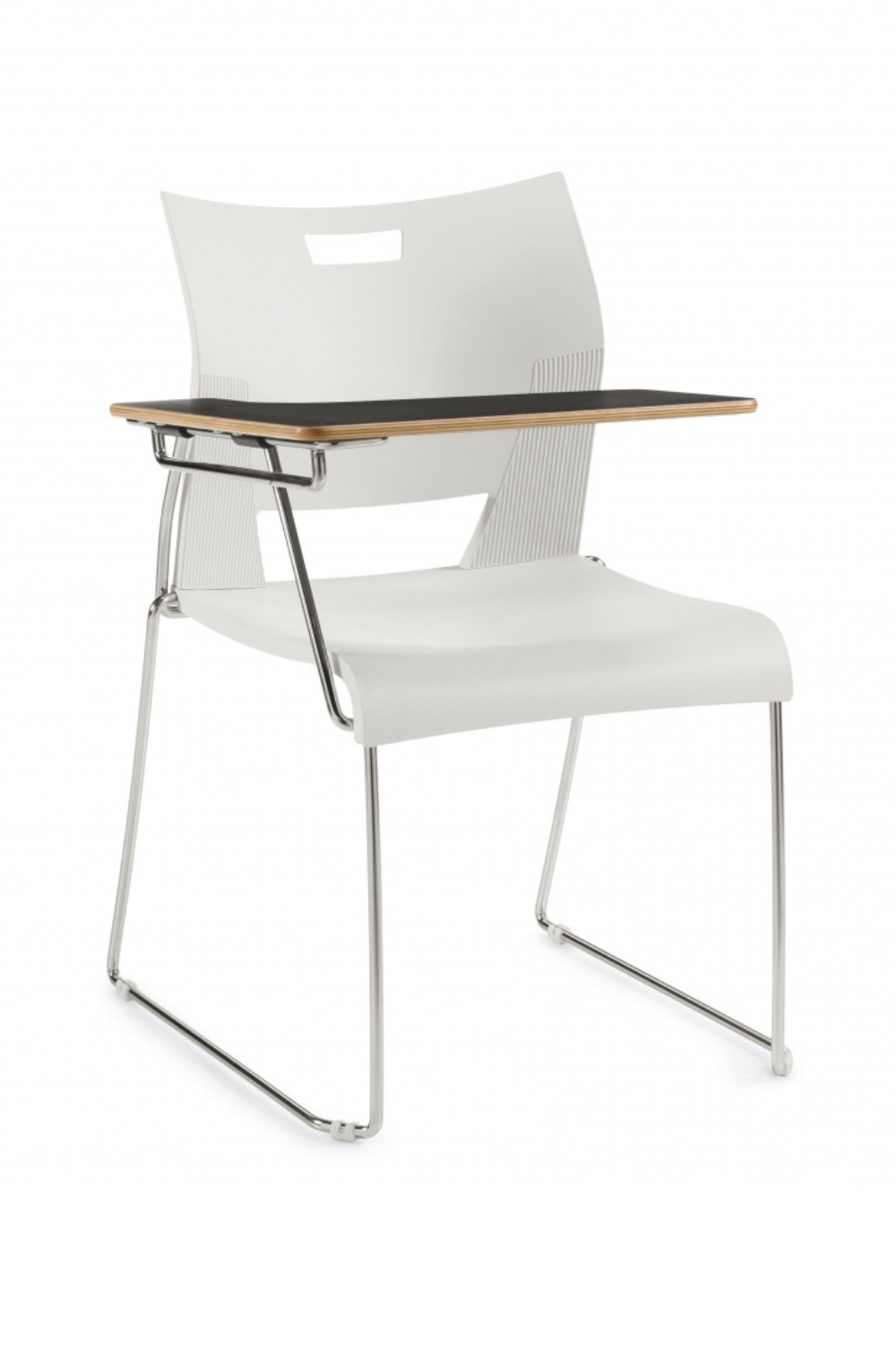 Duet Armless Chair with Right Tablet Holder - Polypropylene (6621TR) - Perfect for Office, Conference Rooms & Home Study