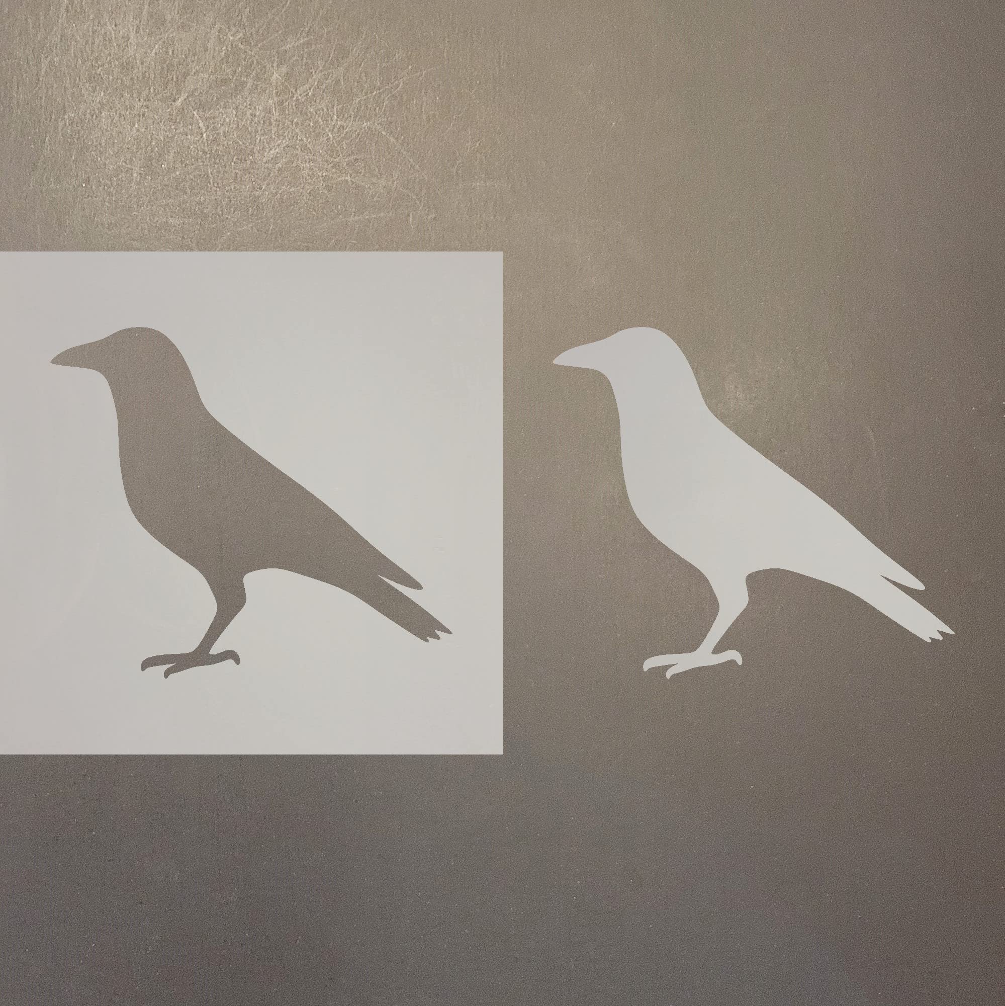 Crow Reusable Mylar Stencil for Art and Craft - 4 Inch DIY Stenciling Supplies for Painting, Scrapbooking & Home Decor Projects