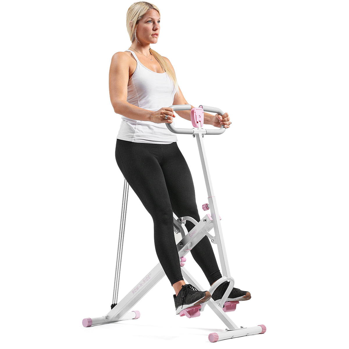 Smart Upright Row N Ride® Exerciser - Pink Home Fitness Equipment for Full Body Workout | Perfect for Home Gym, Weight Loss & Toning