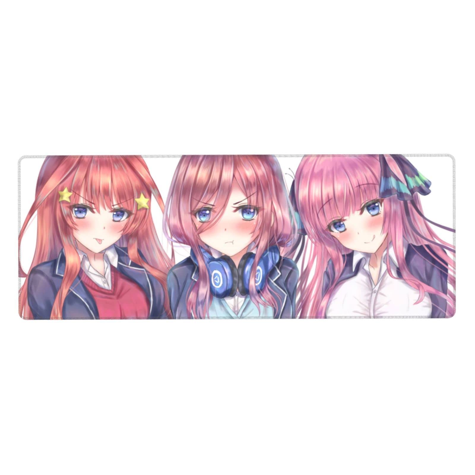 Anime Mouse Pad - Quintessential Quintuplets Miku Nakano 3D Printed Extended Large Gaming Mouse Mat (31.5