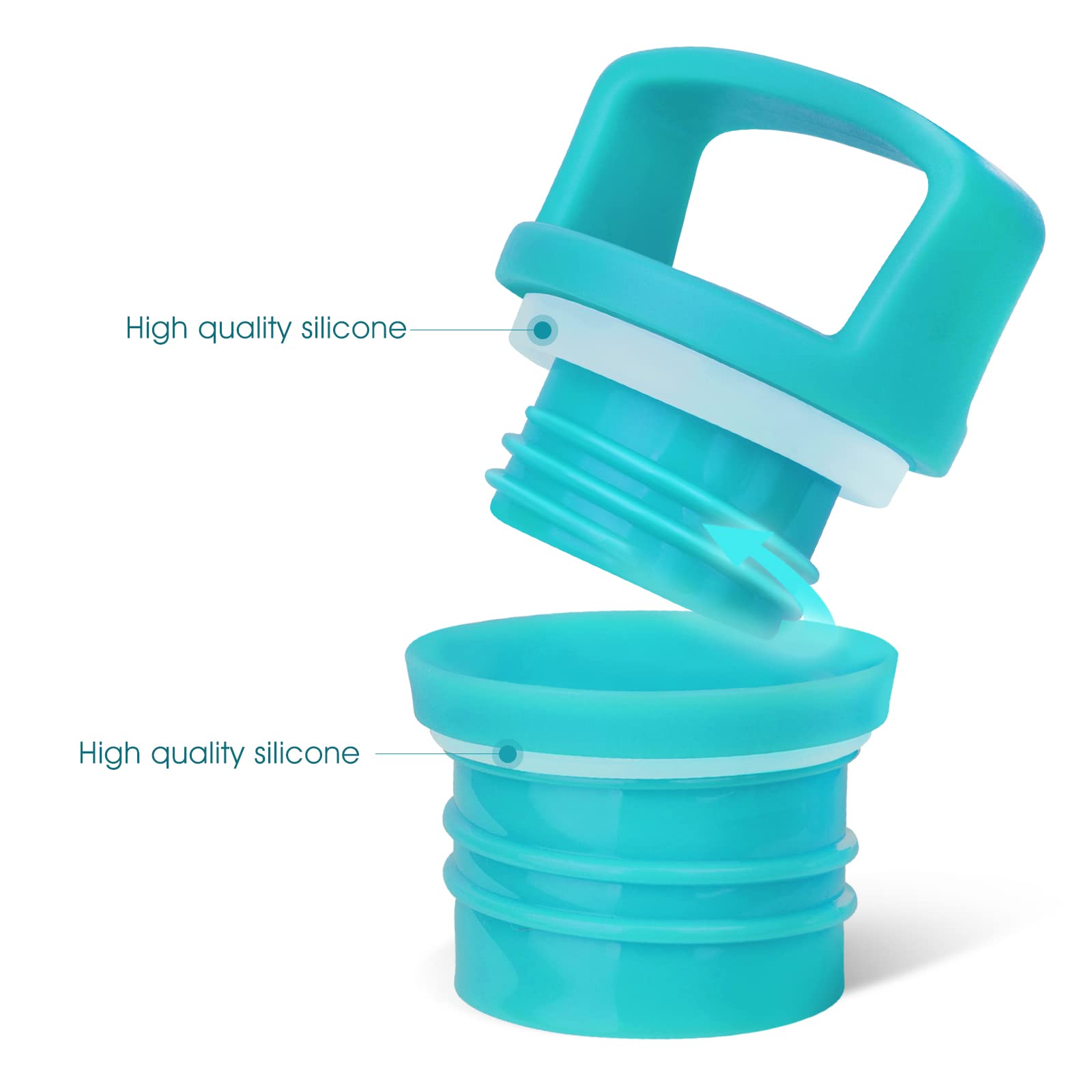 Hydro Flask & Simple Modern Ascent Compatible Standard Size Water Bottle Lid - Durable Leak-Proof Replacement Cover for Hiking, Gym, Office & Travel