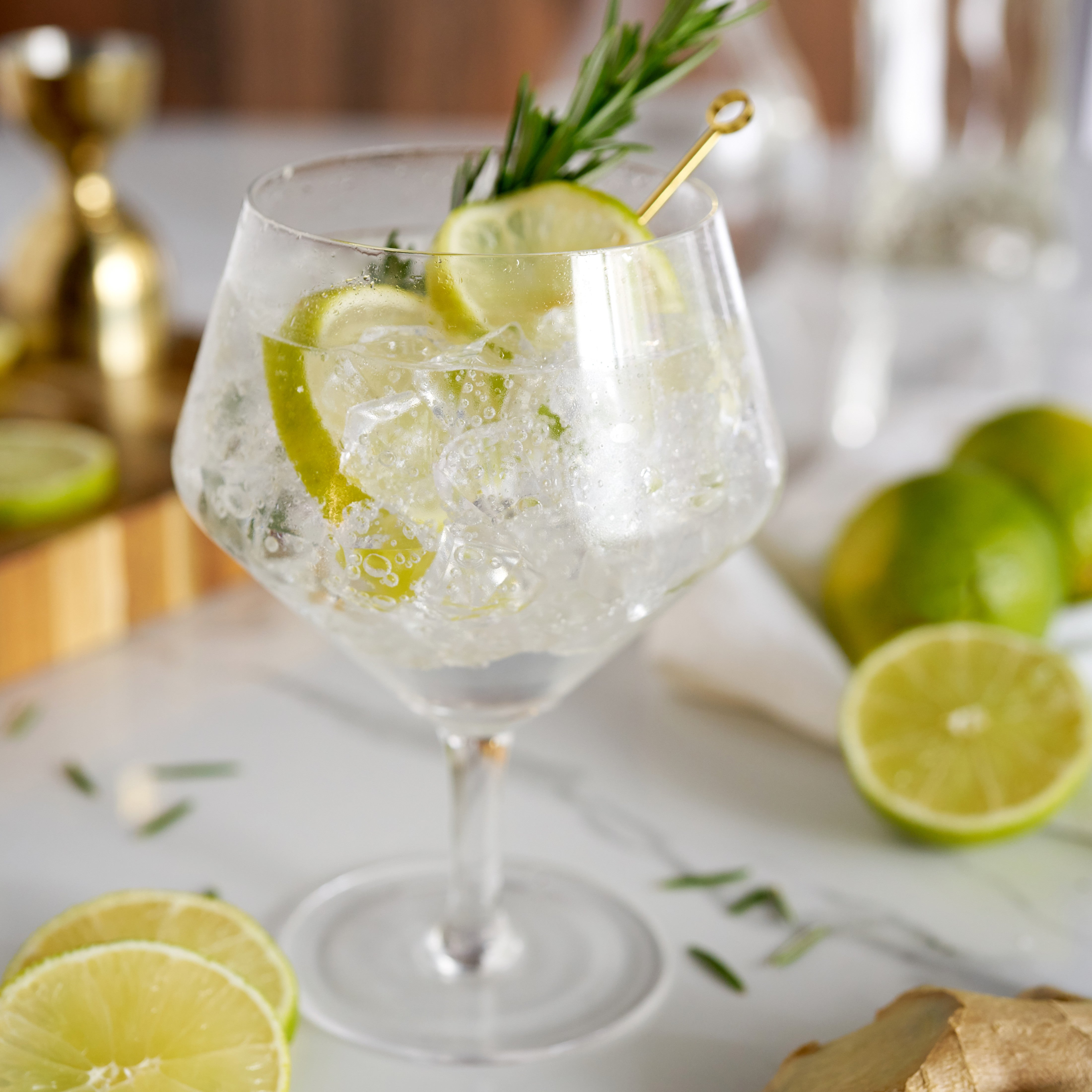 Raye Angled Crystal Gin & Tonic Glasses Set of 2 - Elegant Barware for Cocktails, Whiskey & Champagne - Perfect for Home Bars, Parties & Gifts