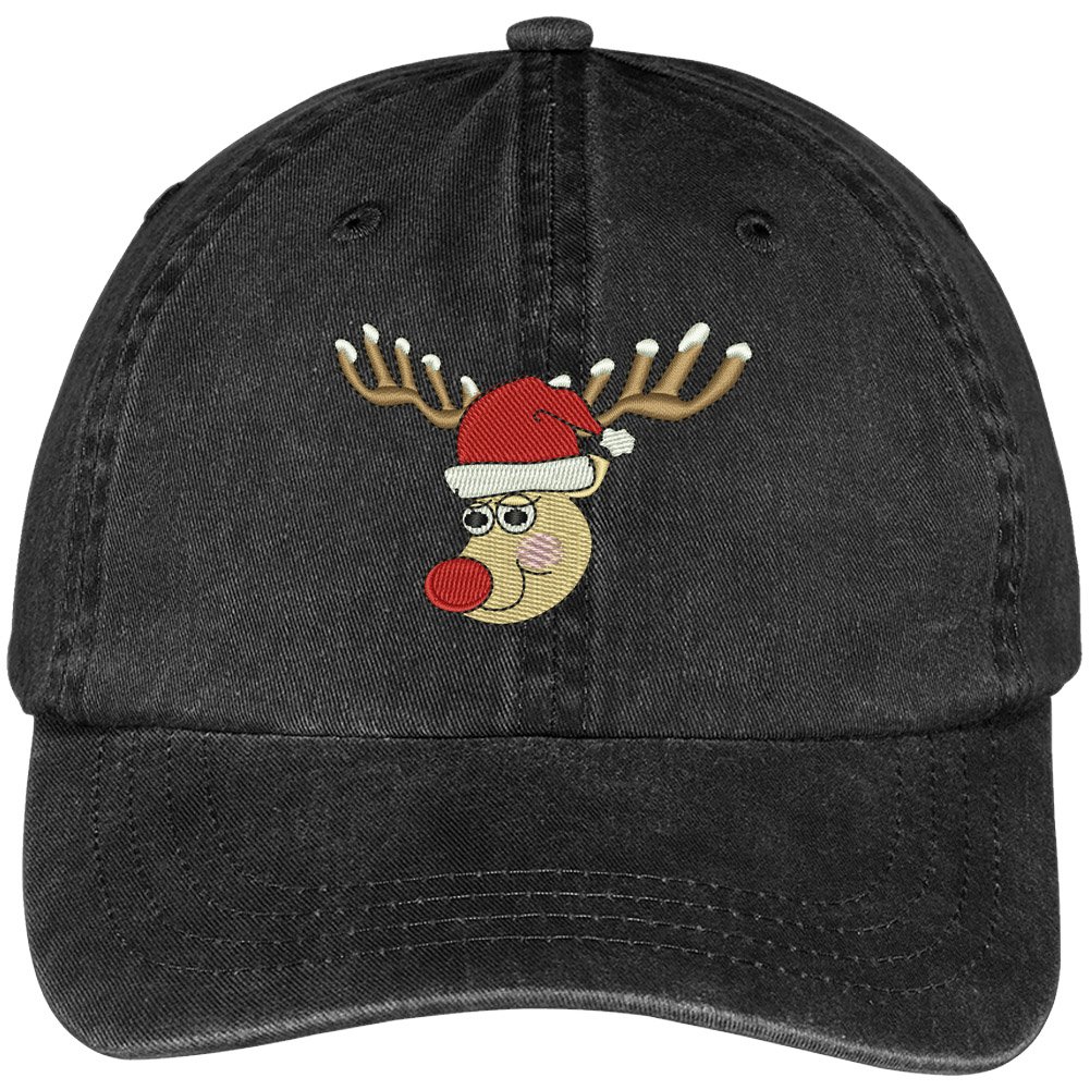 Trendy Christmas Reindeer Embroidered Cotton Baseball Cap for Men & Women - Perfect for Holiday Parties & Winter Fashion