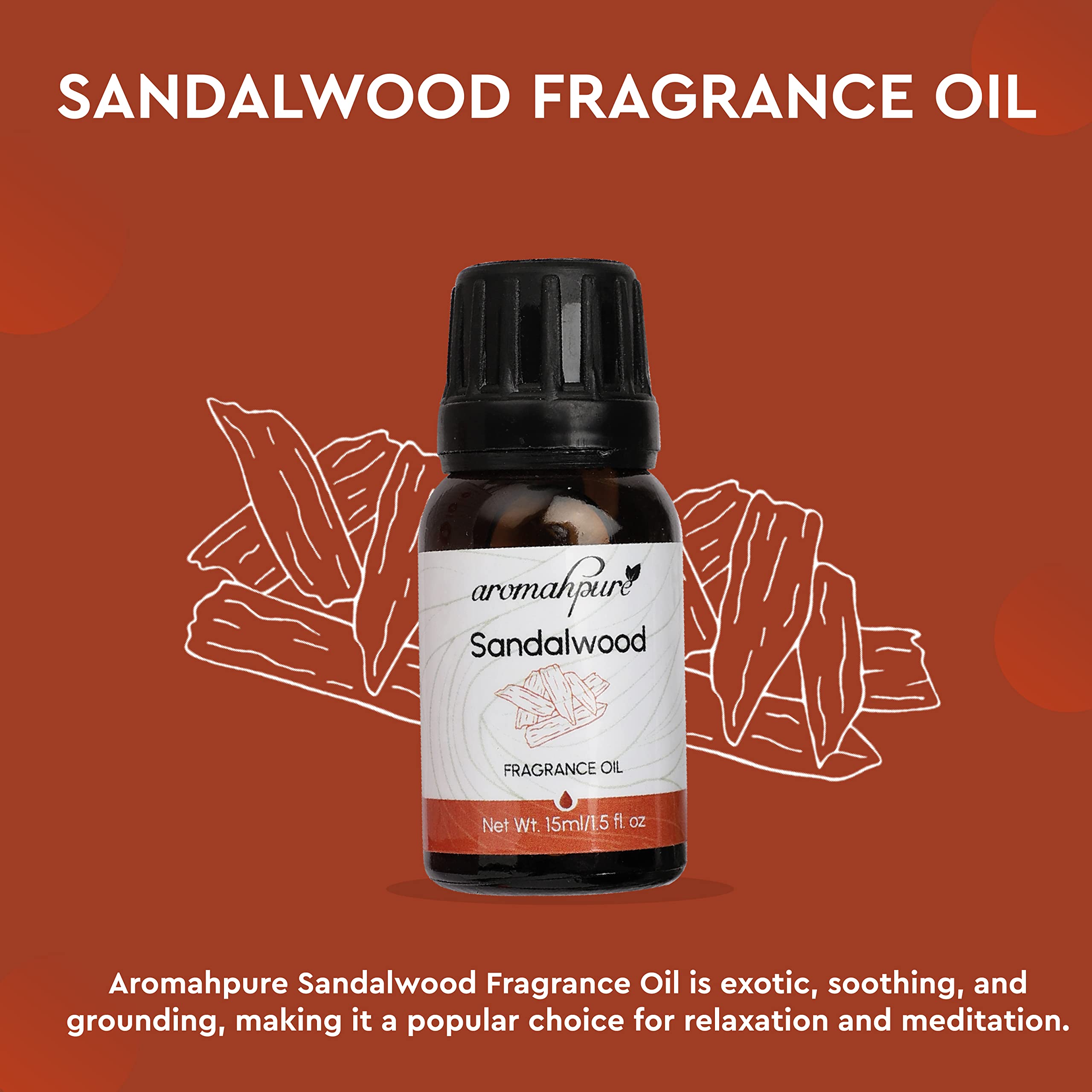 Aromahpure Essential Oil Set - 2 Pack (30ml Each) | Lavender & Sandalwood Fragrance Oil for Home, Diffusers, Candles | Aromatherapy Oil for Relaxation, Meditation & Focus | Perfect for Spa, Yoga & Bedroom Use