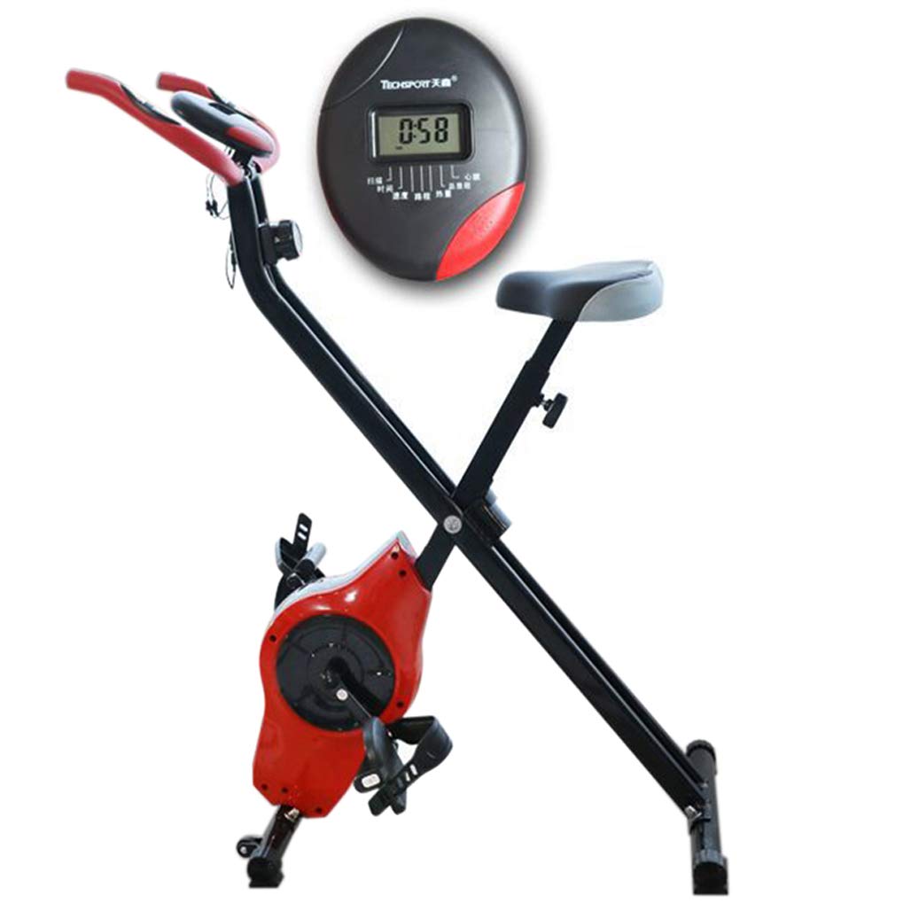 DPPAN Folding Magnetic Exercise Bike - Adjustable Seat Stationary Indoor Cycling Bike for Home Gym, Cardio Workout | Compact & Quiet for Small Spaces, Apartment, Office Use
