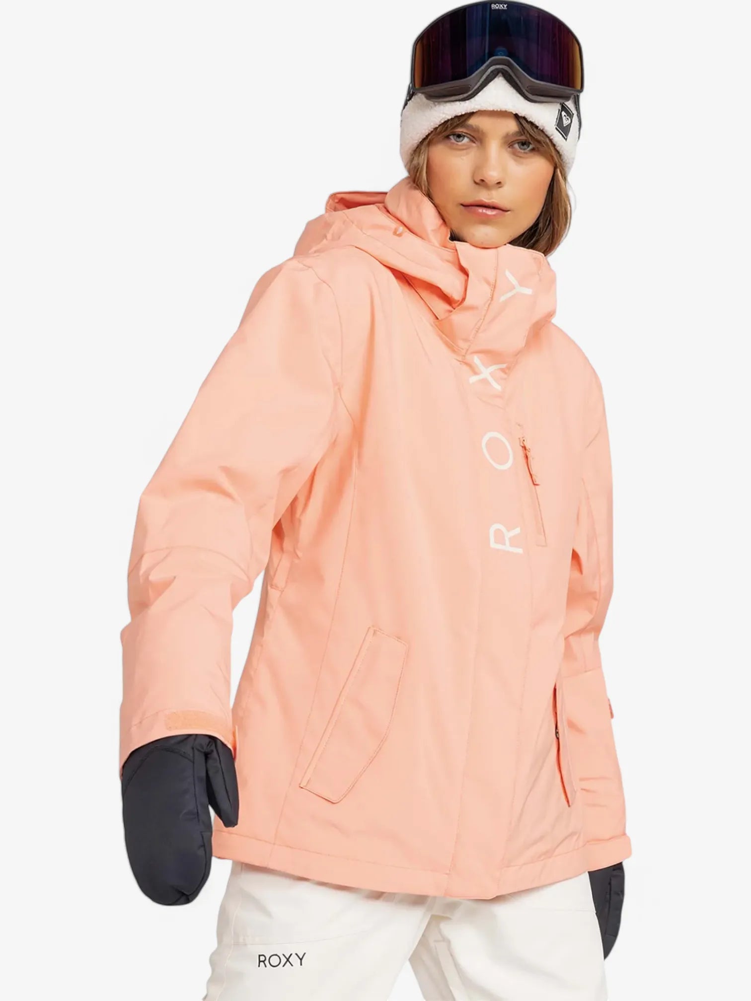 Roxy Jetty Solid NP Coral Snow Jacket - Women's Waterproof Winter Coat for Skiing, Snowboarding & Cold Weather Adventures