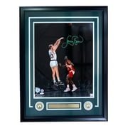 Larry Bird Autographed Framed 16x20 Photo - Celtics vs Dominique Wilkins - JSA Certified - Perfect for Sports Memorabilia Collectors and Boston Celtics Fans