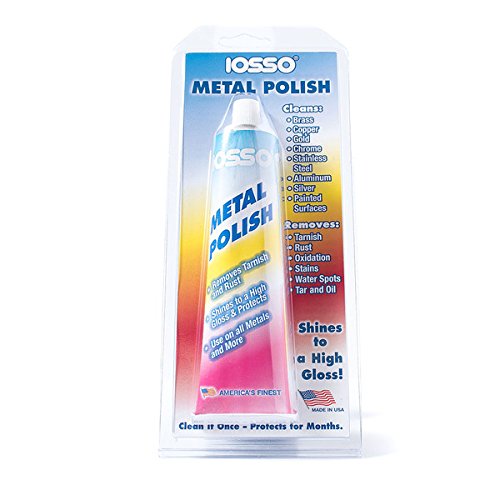 Iosso Metal Polish - 1 Pound (16 oz) for Stainless Steel, Chrome & Aluminum - Restores Shine & Removes Rust - Perfect for Cars, Motorcycles & Household Items