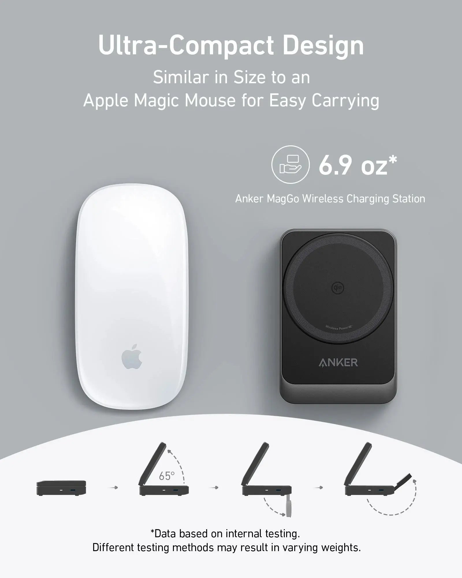 Anker MagGo 15W 3-in-1 Wireless Charging Station with Qi2 Certification (Model B2557) - Fast Charging for iPhone, Android & AirPods - Perfect for Home, Office & Travel
