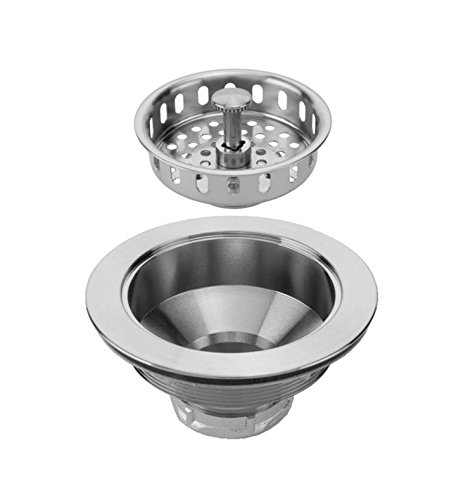 Jaclo 2806-LB-PEW Brass Kitchen Sink Strainer - Durable Pewter Finish for Bathroom & Utility Sinks - Perfect for Hair Catcher, Debris Filter & Drain Protection