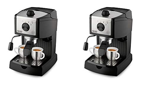 De'Longhi EC155 15 BAR Pump Espresso and Cappuccino Maker - 2 Pack for Home & Office Coffee Brewing | Perfect for Espresso, Latte & Cappuccino Lovers