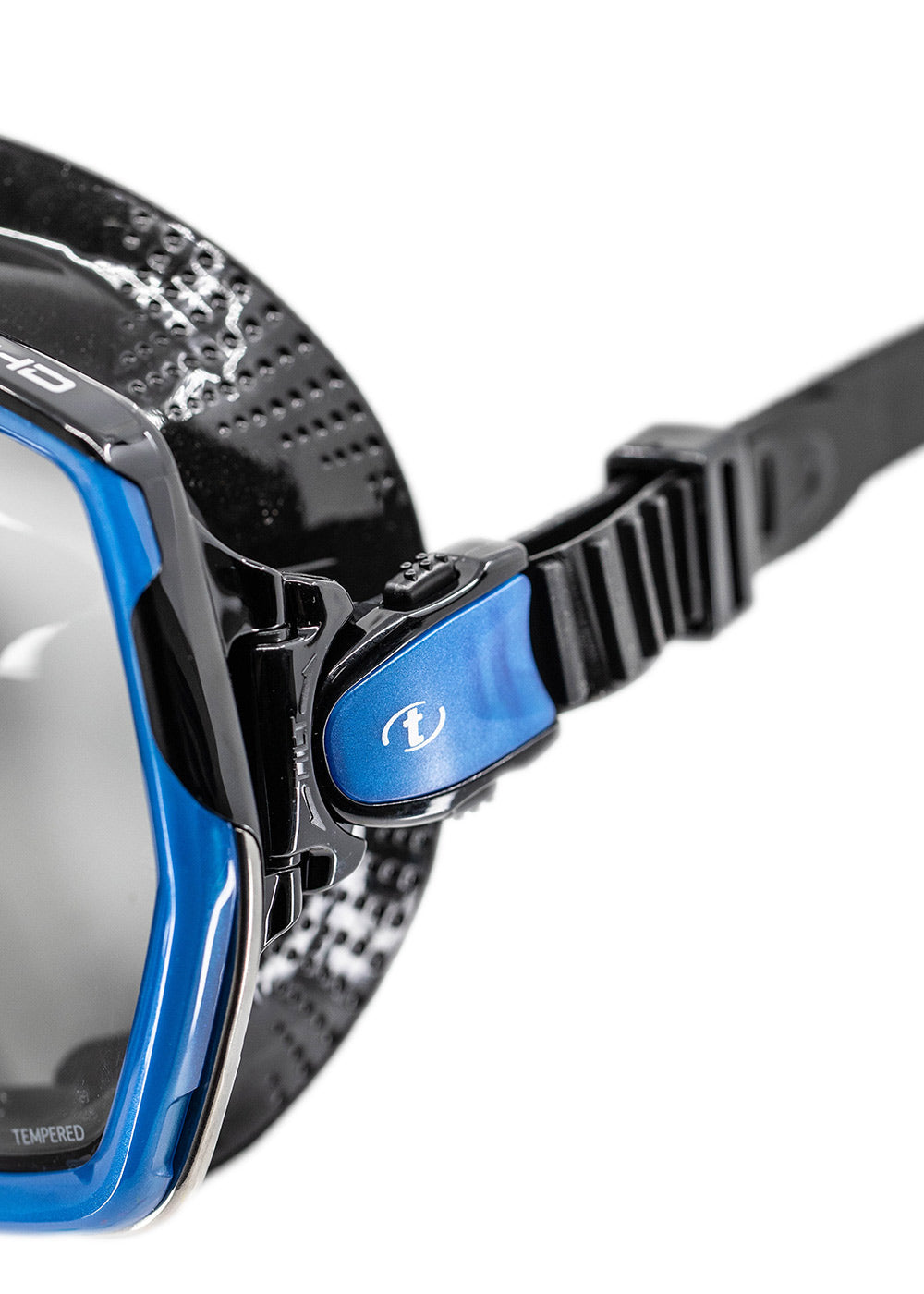 Tusa Freedom HD Scuba Diving Mask - Fishtail Blue/Black for Snorkeling, Spearfishing & Underwater Photography