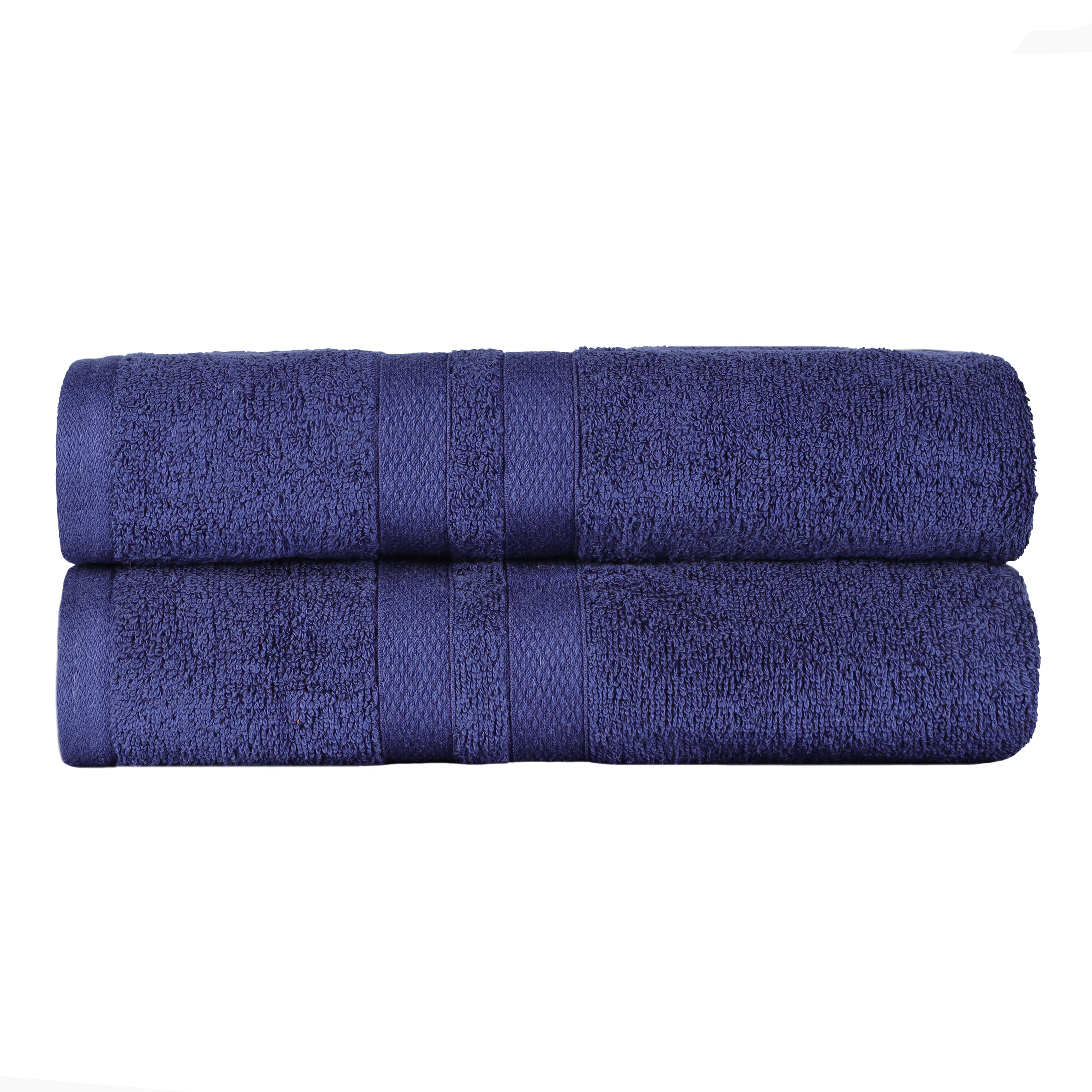 Ultra Soft 100% Cotton Quick Dry Bath Towels Set of 2 - Absorbent & Plush for Bathroom, Spa, Pool, Gym & Beach Use
