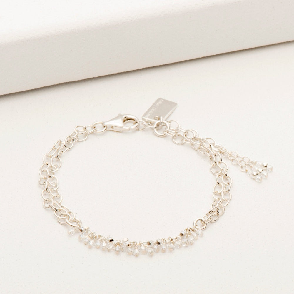 Sparkling Crystalline Confetti Bracelet for Women - Elegant Party Jewelry for Weddings, Prom & Special Occasions
