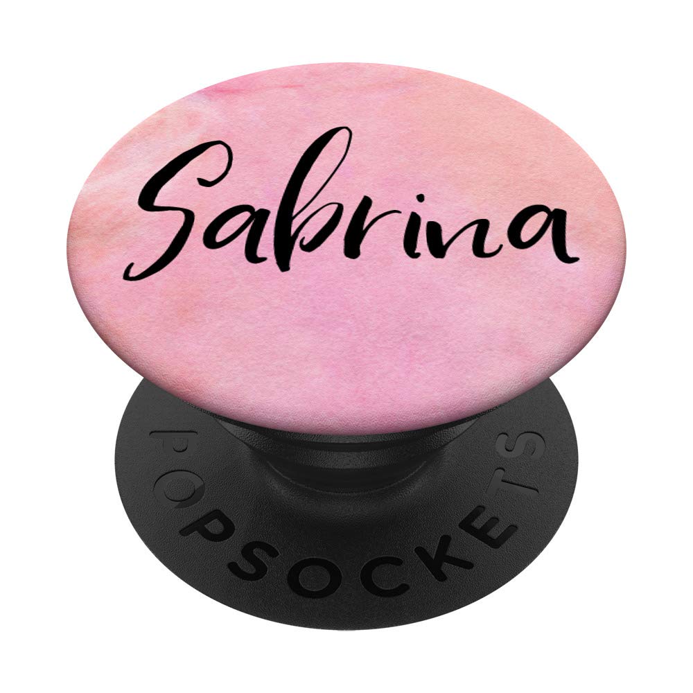 Sabrina Name Necklace - Black on Pink Personalized Jewelry for Women | Gift for Girlfriend, Wife, Daughter | Birthday, Anniversary, Valentine's Day
