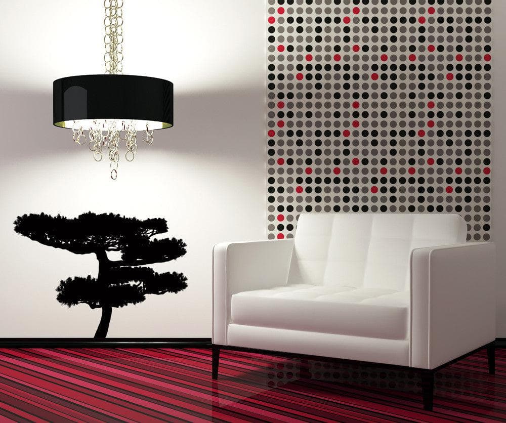Vinyl Wall Decal Sticker - Flat Bonsai Tree Design #AC209 for Home, Office & Nursery Decor