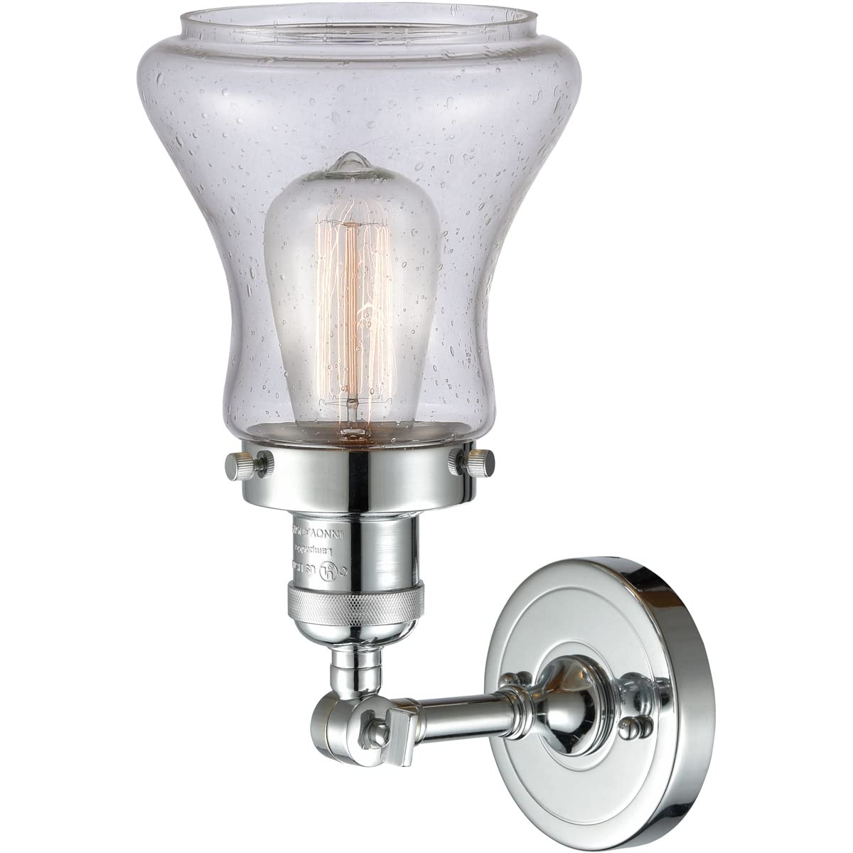 Innovations INNO203-PC-G194-LED Chrome LED Wall Sconce Light Fixture - Modern Dimmable Lighting for Bedroom, Hallway & Living Room Decor