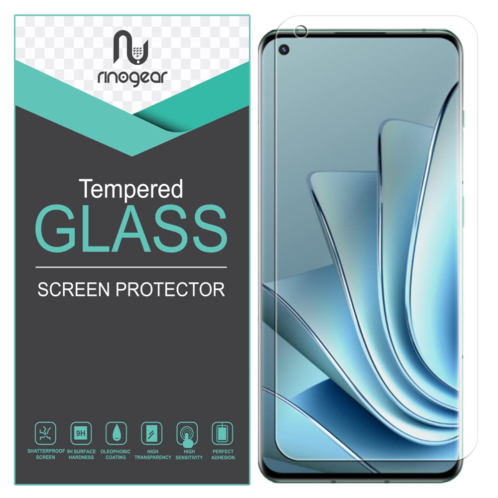 (2-Pack) RinoGear Tempered Glass Screen Protector for OnePlus 10 Pro - Case Friendly, Easy Dry Installation - Perfect for Daily Protection & Gaming