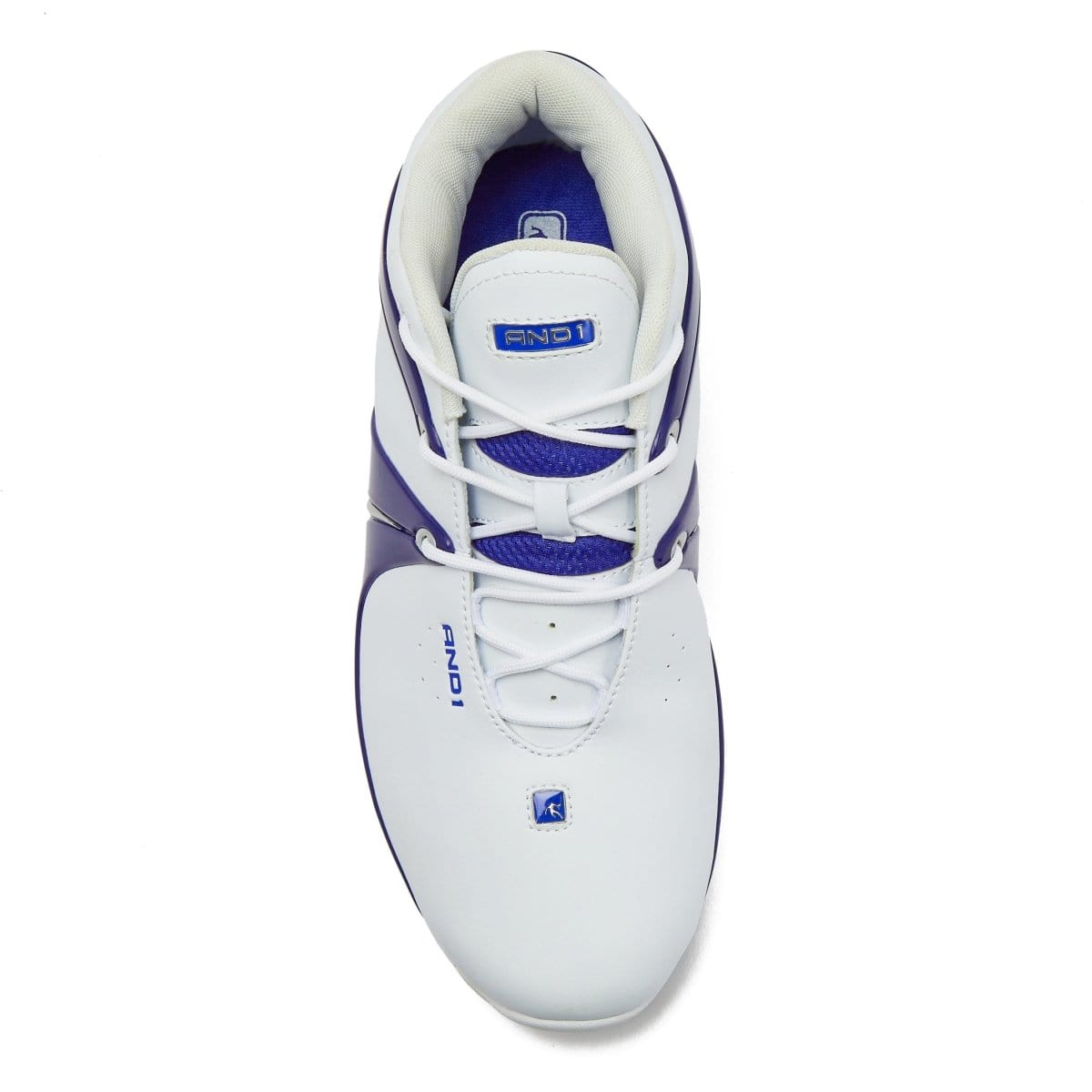 AND 1 Men's Rise White/Blue Basketball Shoes - High Performance Court Sneakers for Indoor & Outdoor Games, Training, and Streetwear Fashion