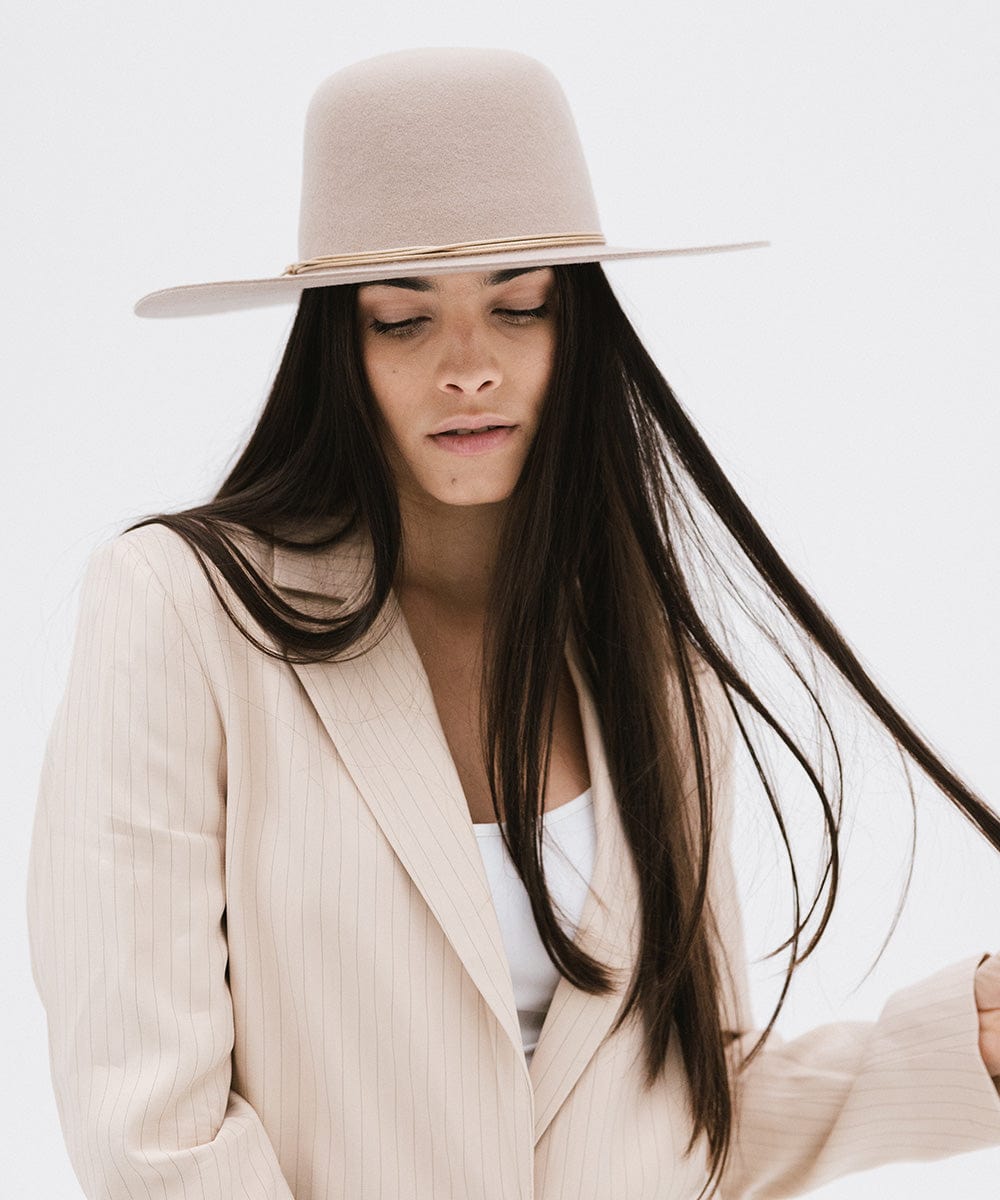 Rue Open Crown Hat - Stylish Summer Sun Hat for Women, Wide Brim Floppy Hat for Beach, Garden & Outdoor Activities