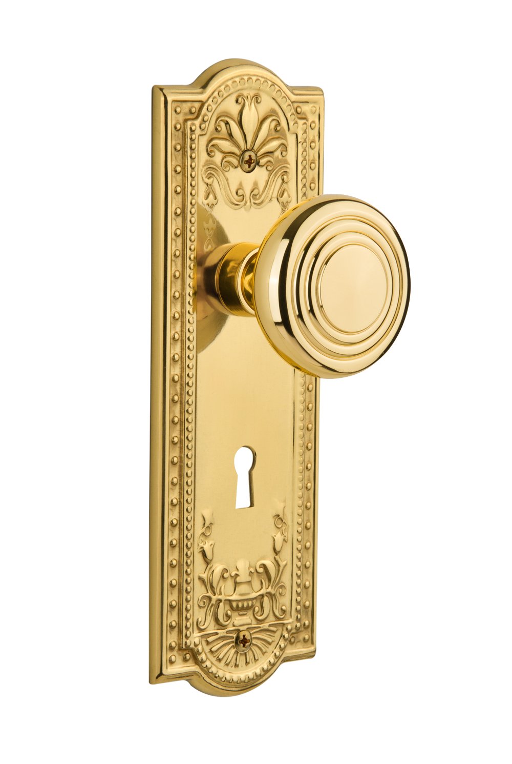 Nostalgic Warehouse Meadows Plate with Keyhole Deco Knob - 2.375
